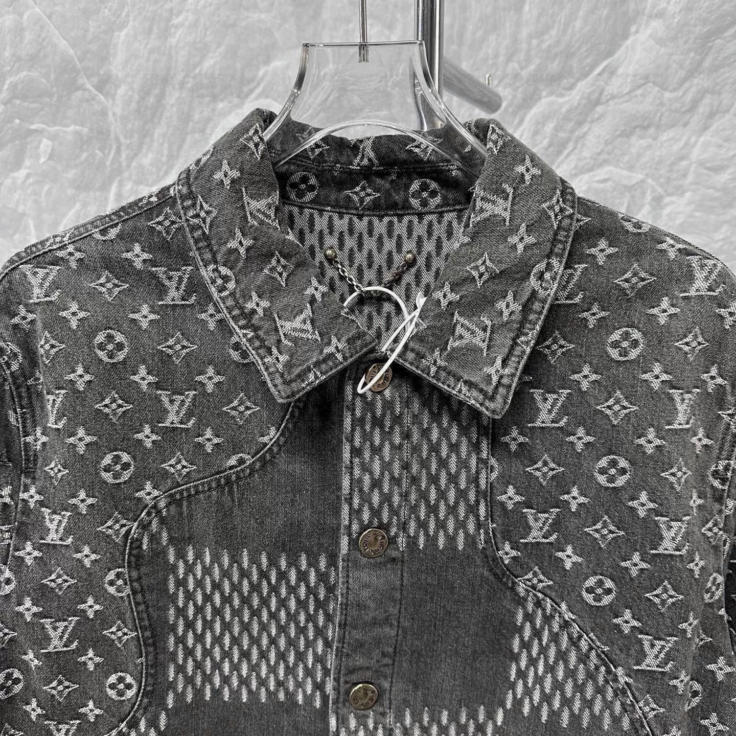 Louis Vuitton Nigo Monogram Patchwork Denim Jacket — detail