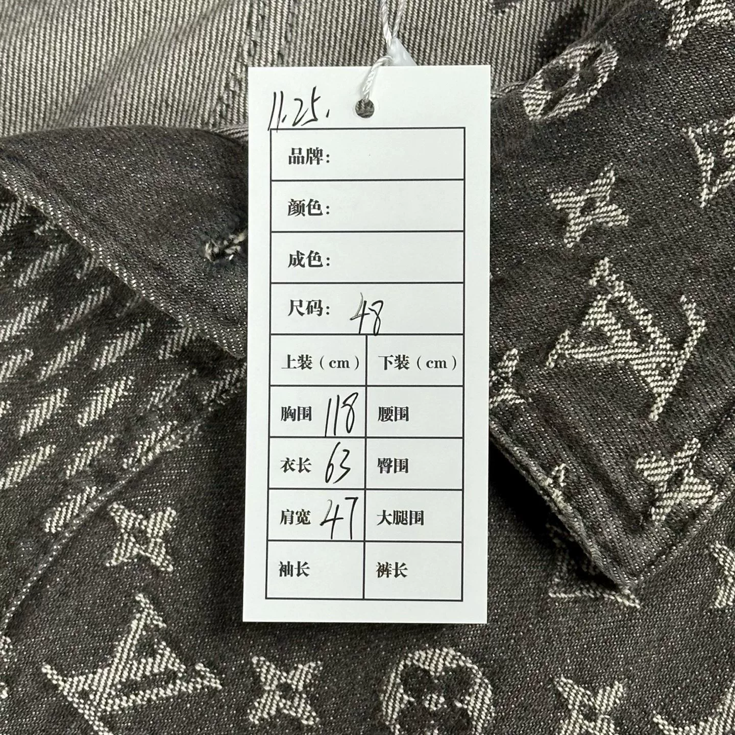 Louis Vuitton Nigo Monogram Patchwork Denim Jacket — label