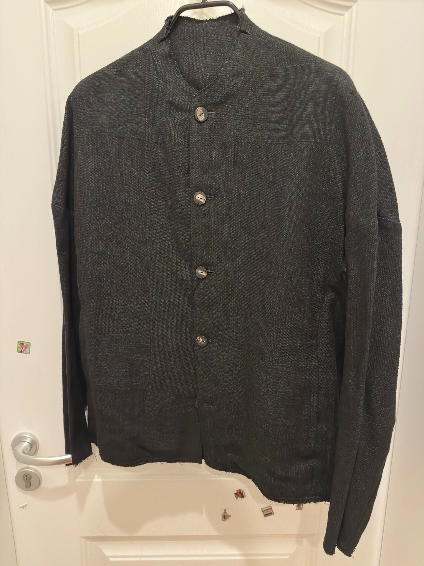 Devoa Silk Linen Boxy Jacket