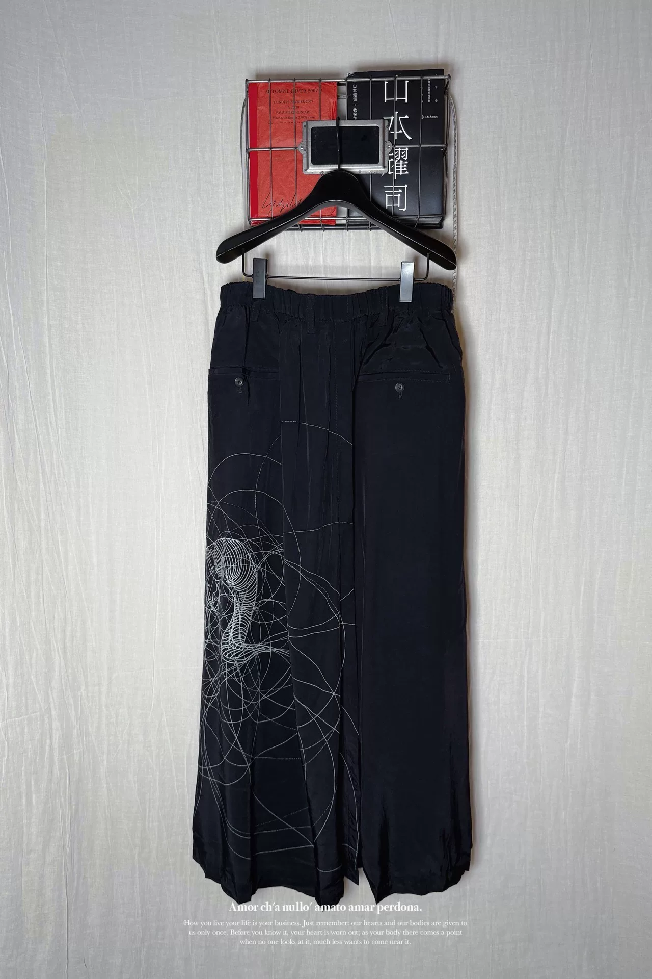Yohji Yamamoto 19AW Ram Head Skirt-Pants — label