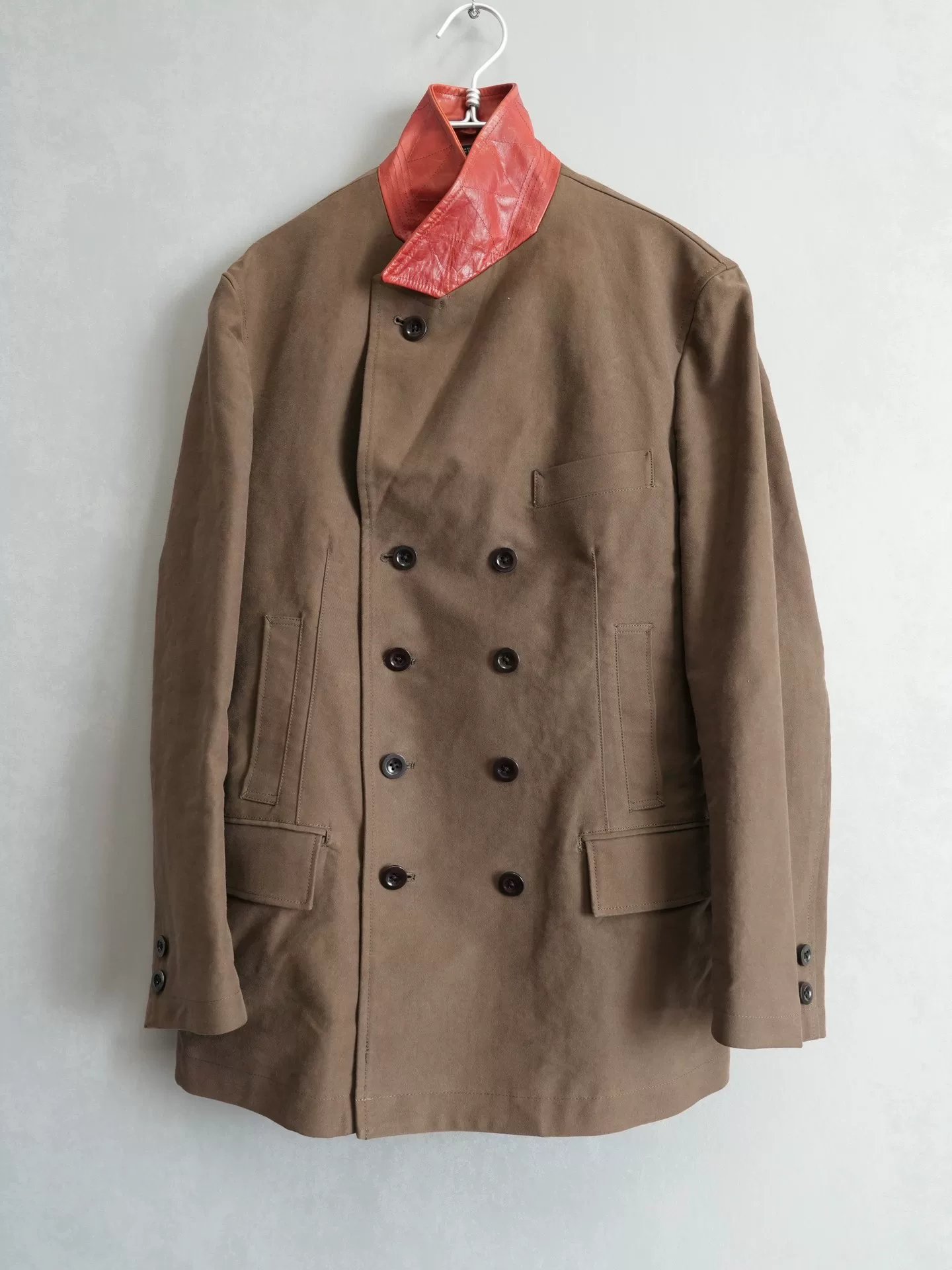 Yohji Yamamoto 11AW Leather Collar Jacket — back