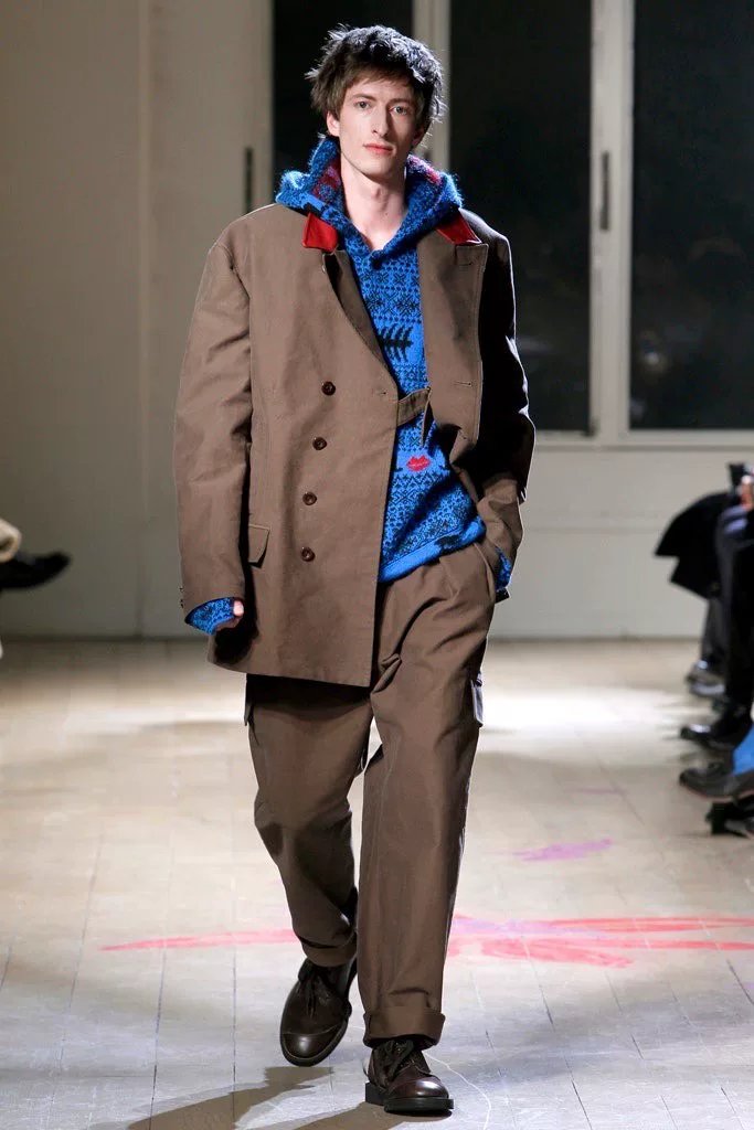 Yohji Yamamoto 11AW Leather Collar Jacket — front