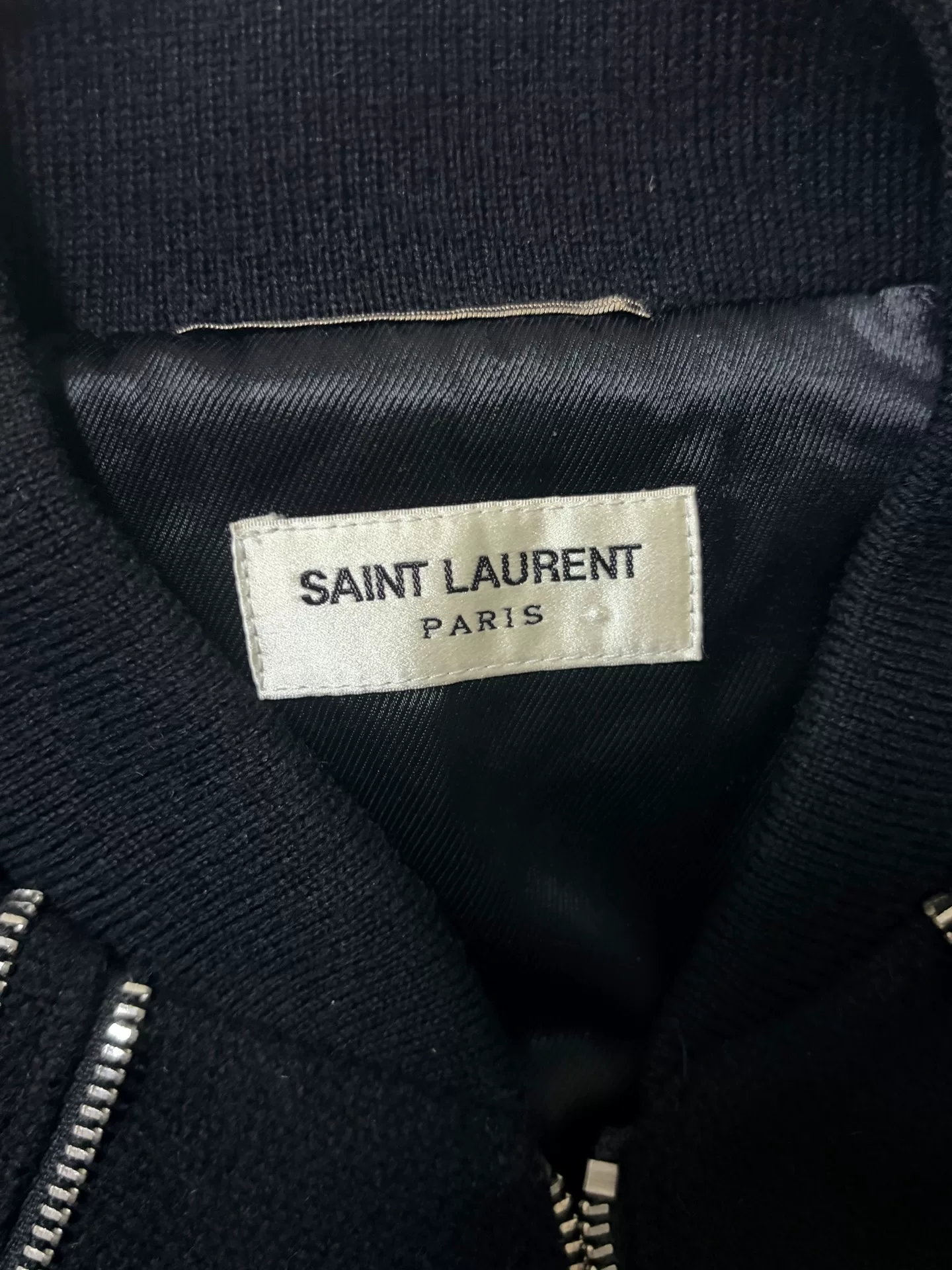 Saint Laurent 15FW Multi-Zipper Baseball Jacket — back