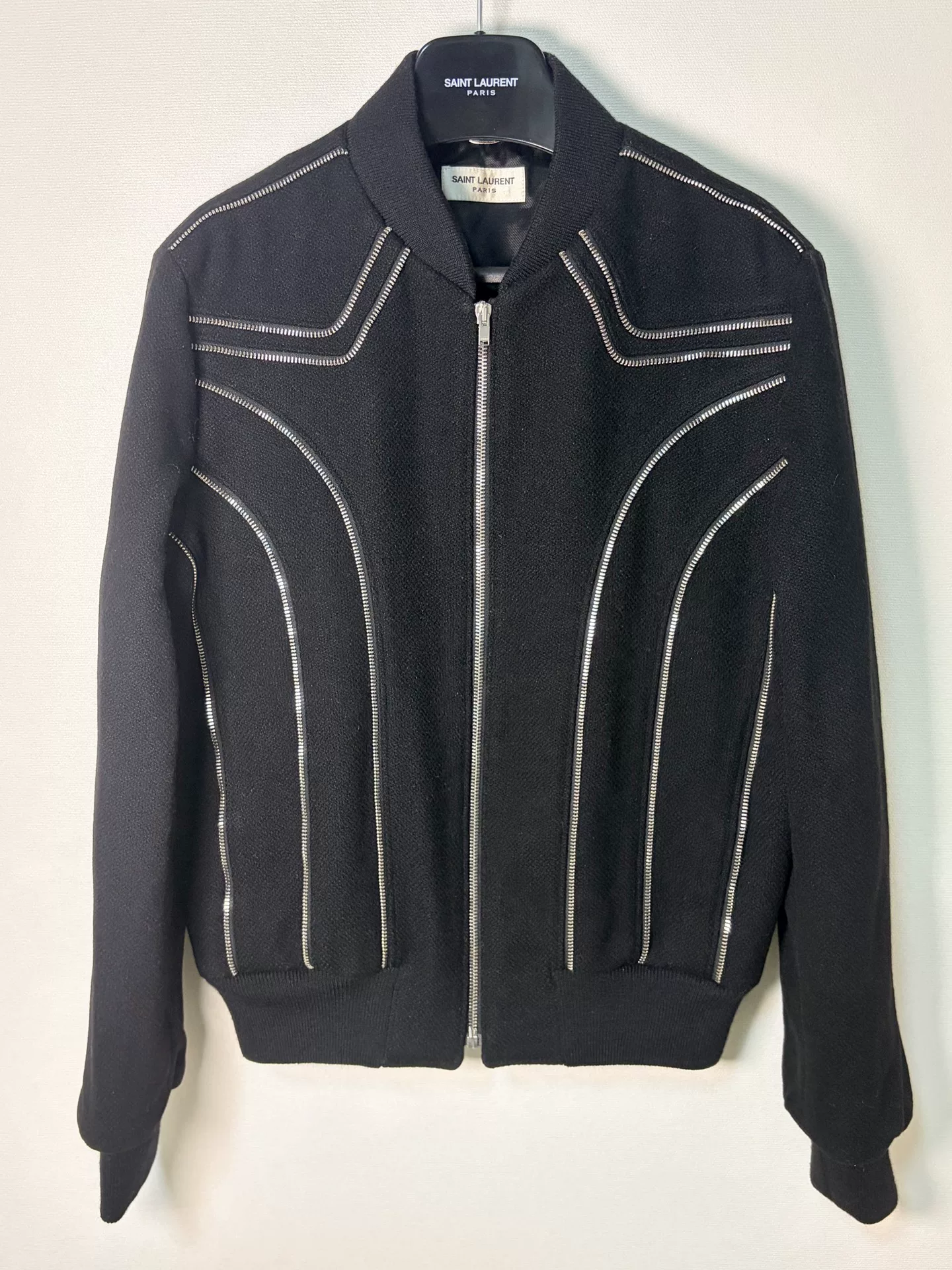 Saint Laurent 15FW Multi-Zipper Baseball Jacket