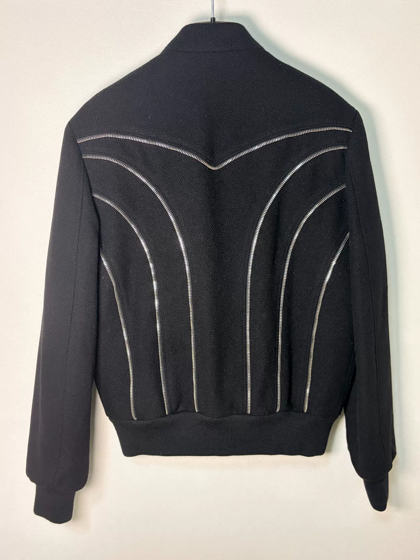 Saint Laurent 15FW Multi-Zipper Baseball Jacket — front