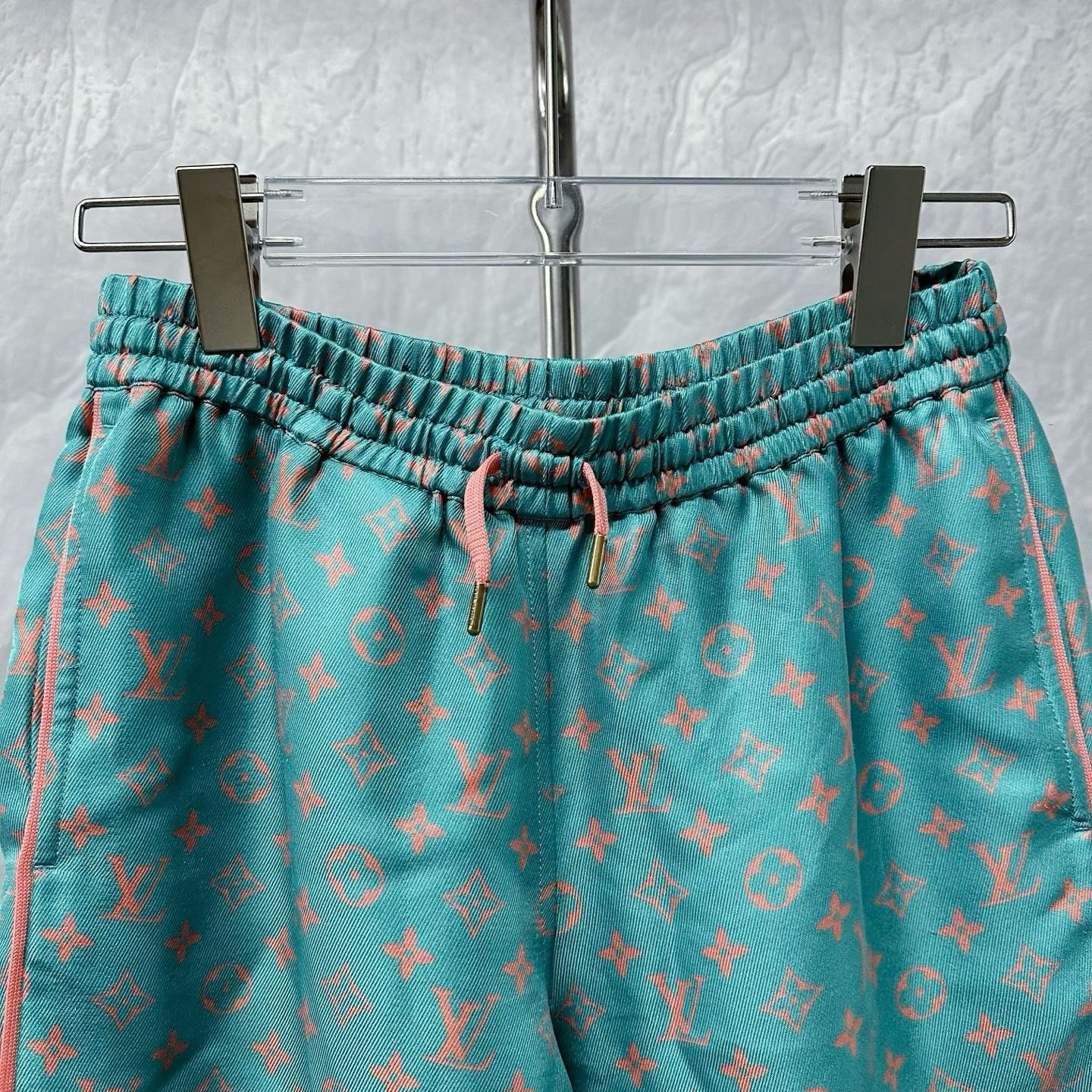 Louis Vuitton FW25 Monogram Silk Shorts — front