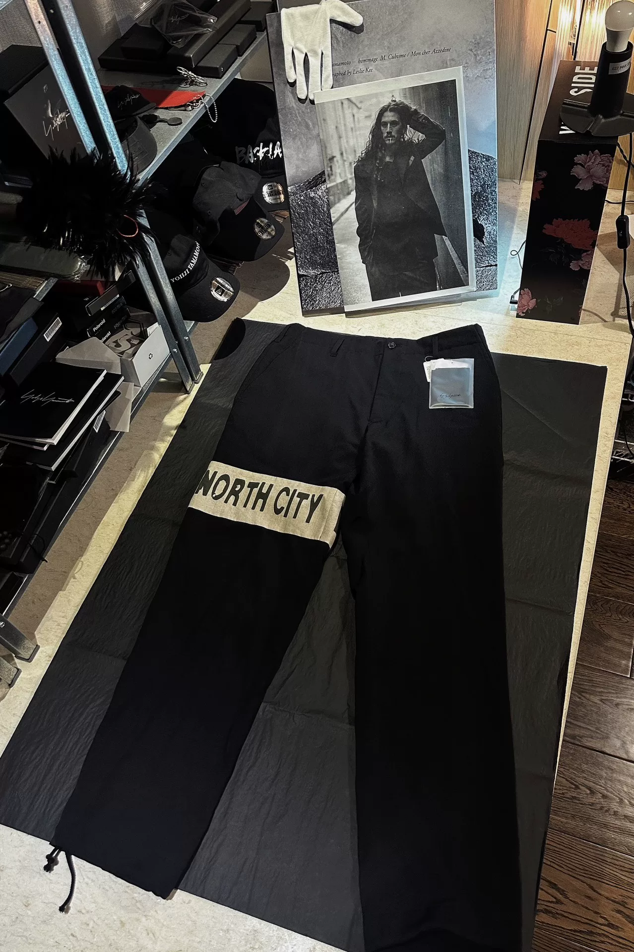 Yohji Yamamoto 22AW Slogan Gaba Pants — front