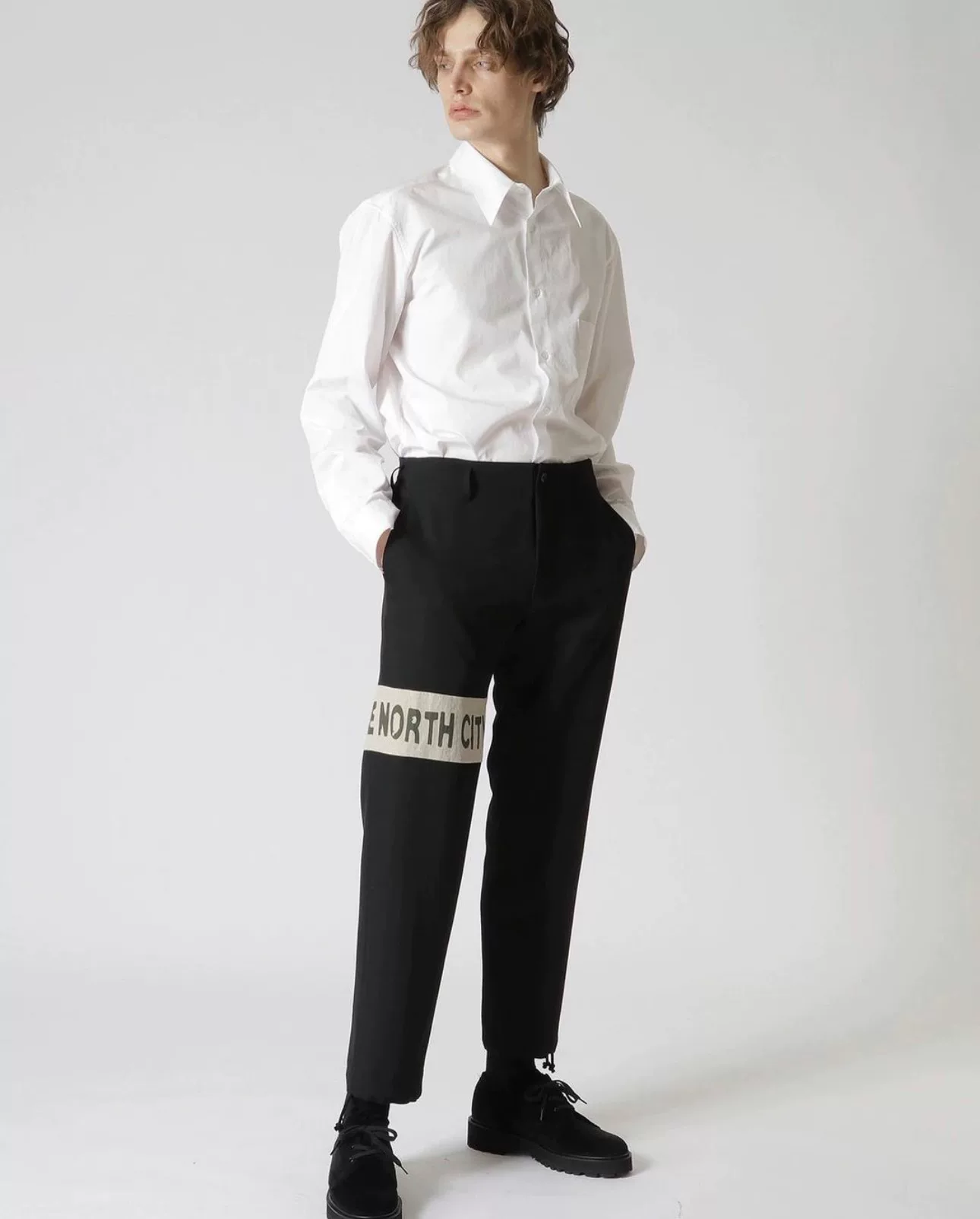 Yohji Yamamoto 22AW Slogan Gaba Pants — back