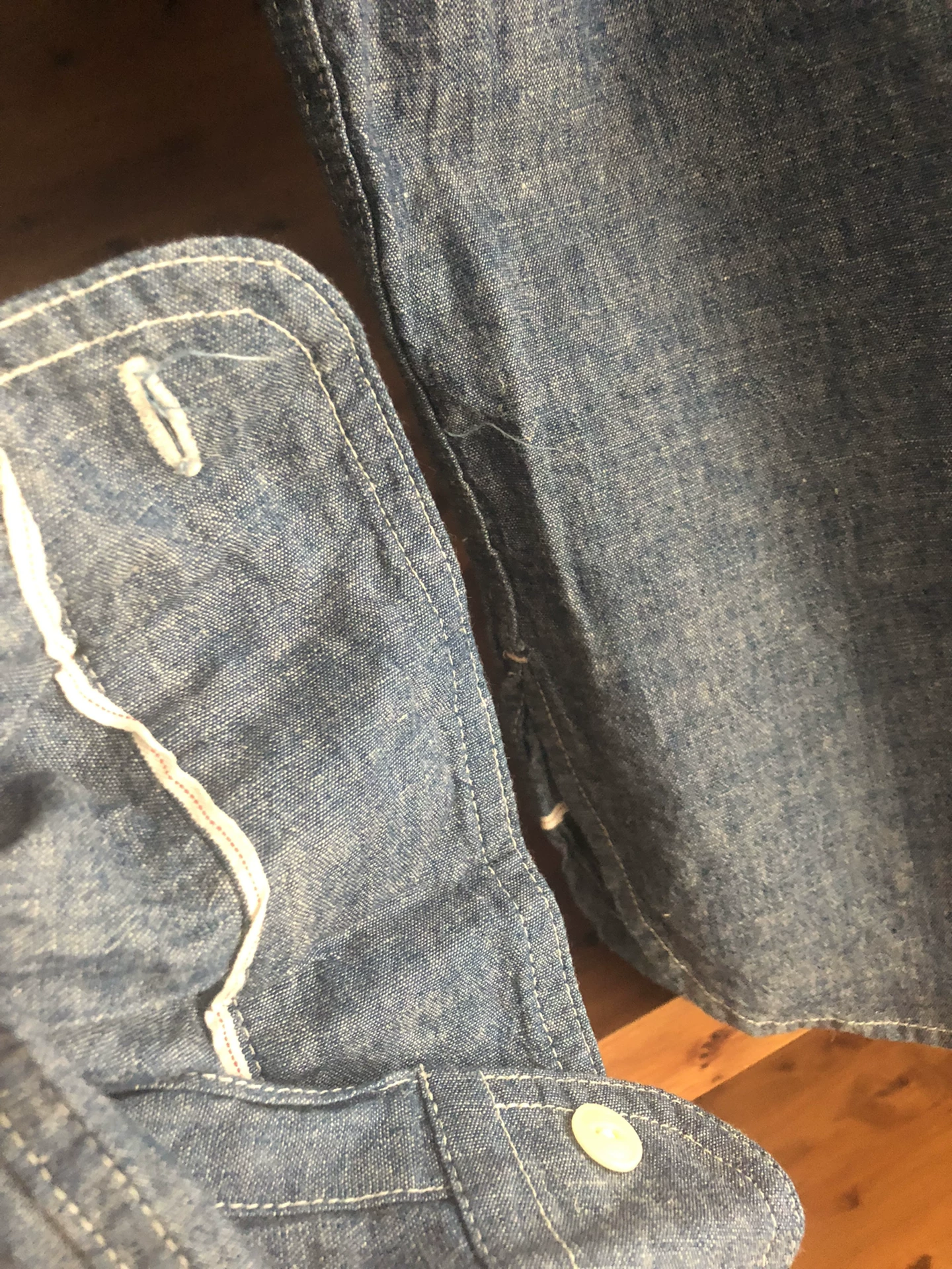 Nigel Cabourn Indigo Dyed Selvedge Shirt — front