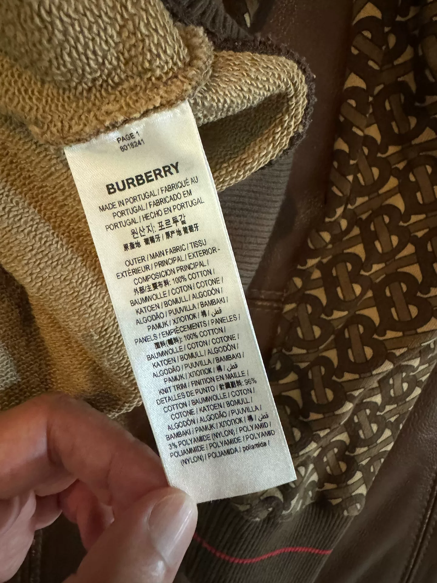 Burberry Hooded Sweatshirt S Size — detail