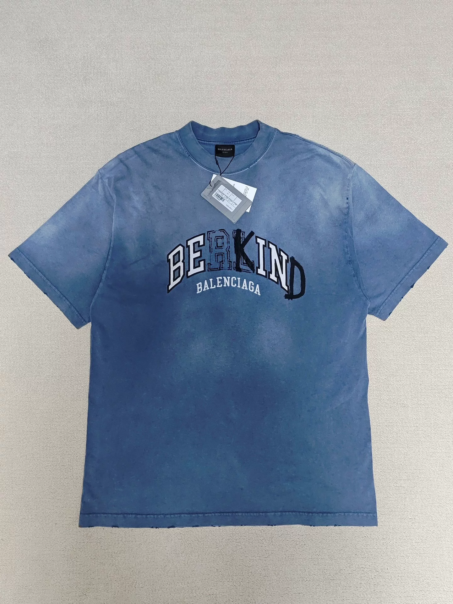 Balenciaga 23FW Berlin BEKIND Distressed T-Shirt