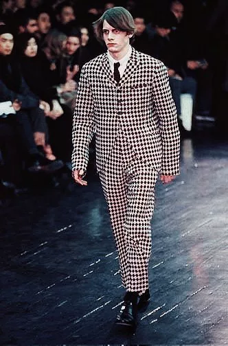 Yohji Yamamoto 1997AW Checkered Wool Suit — detail