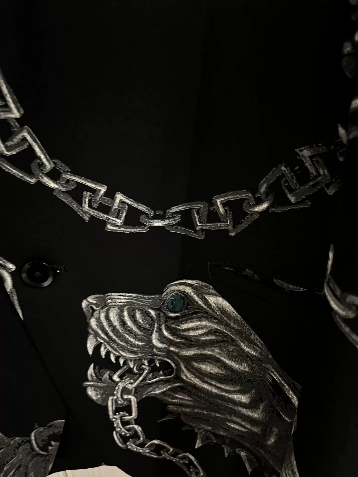 Yohji Yamamoto Black Chain Bulldog Blazer — label