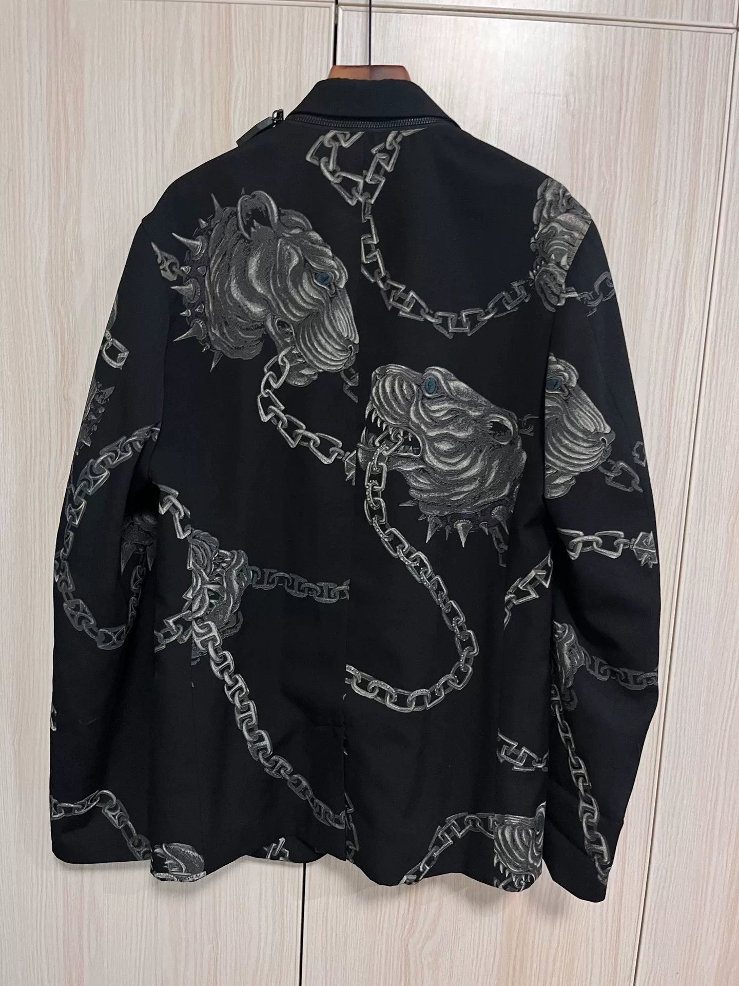 Yohji Yamamoto Black Chain Bulldog Blazer — front