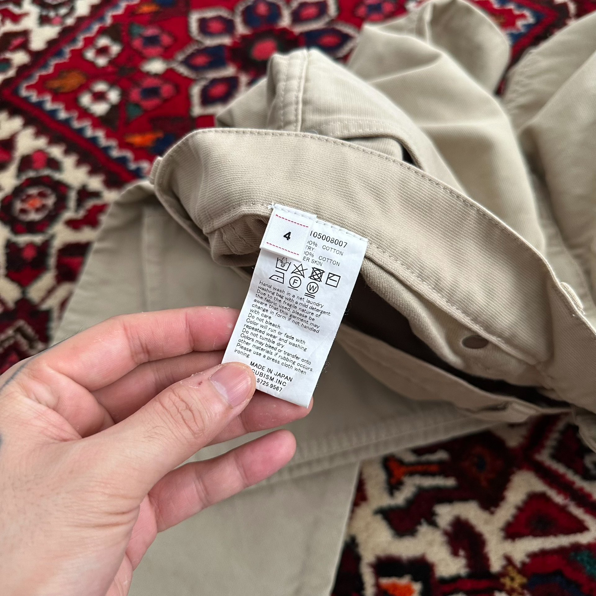 VISVIM 21SS FLUXUS 03 DMGD Pants — label