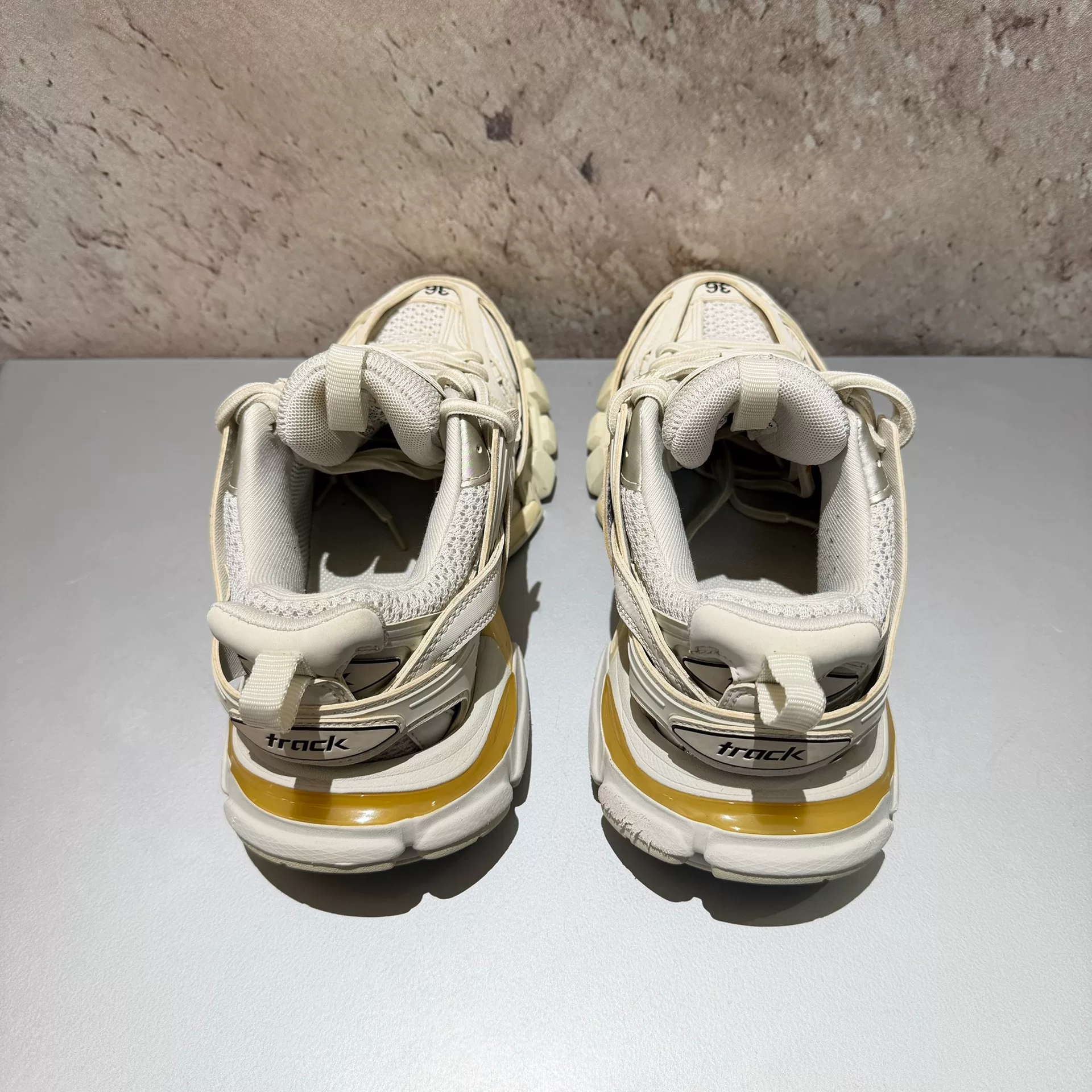 Balenciaga Track White Dad Shoes 36 — label