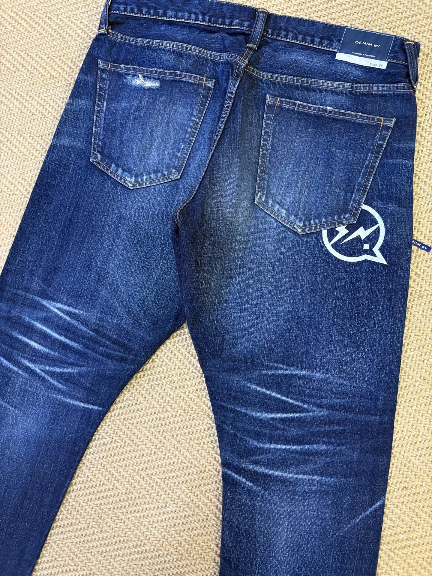 Vanquish & Fragment Washed Distressed Jeans — back