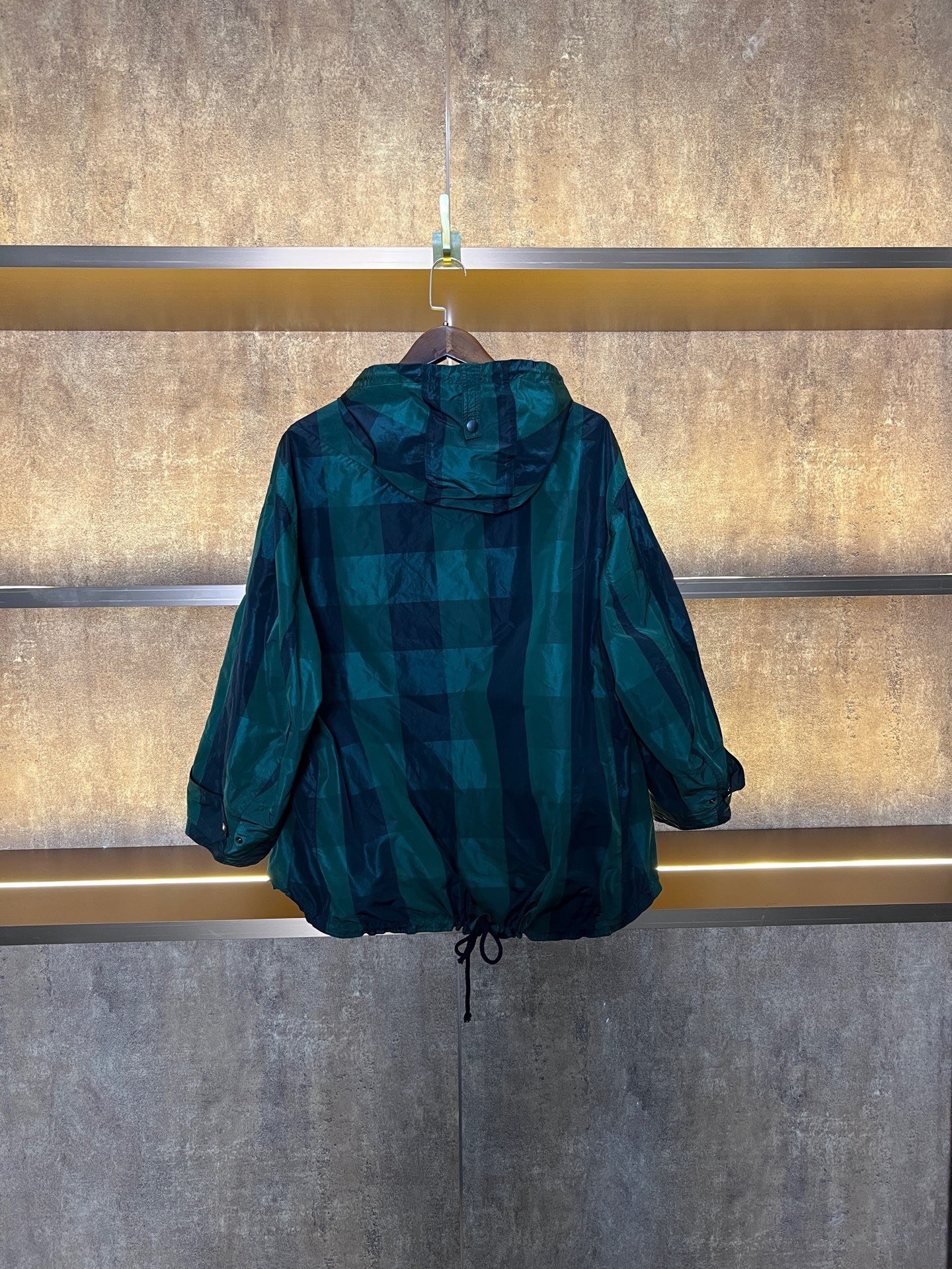 Dior Green Plaid Windbreaker — front