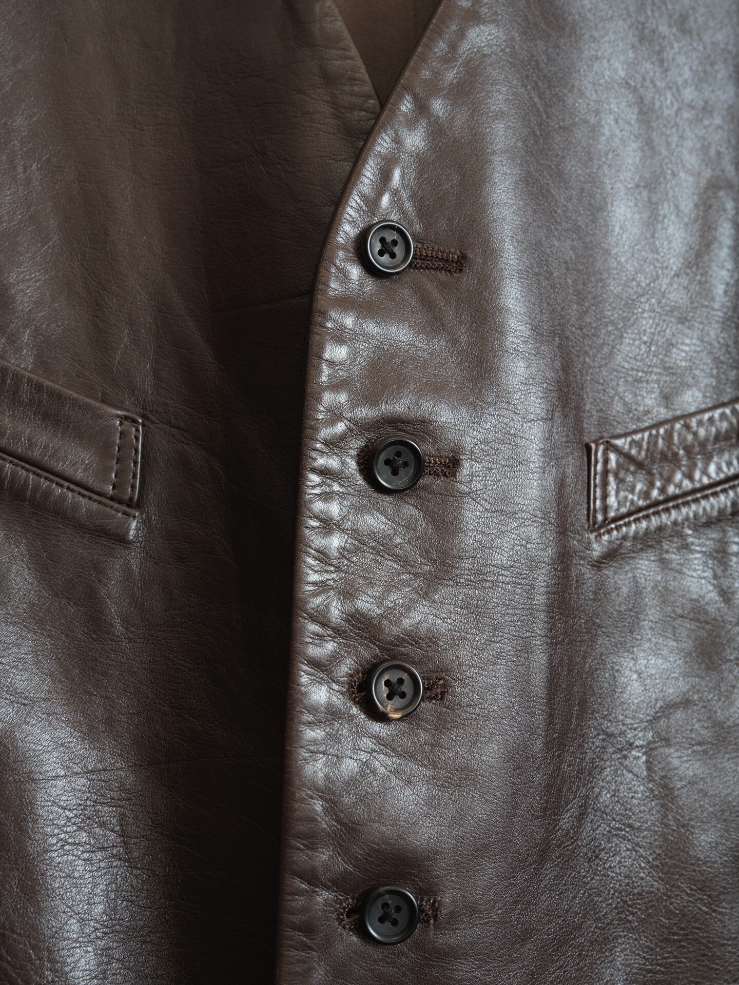 Yohji Yamamoto 91AW Knit Leather Jacket — back