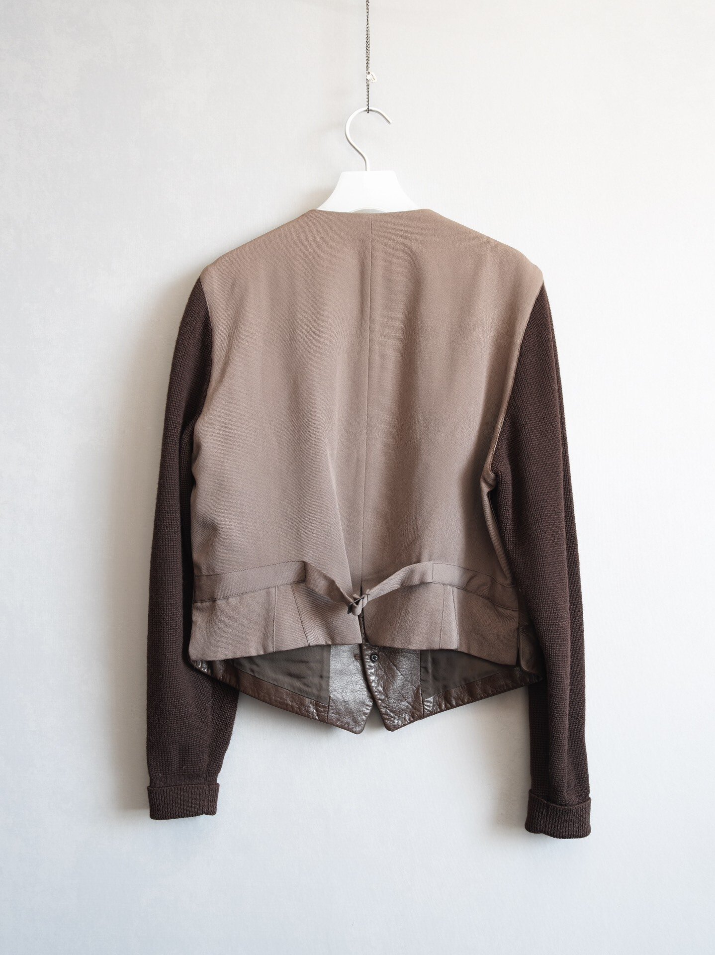 Yohji Yamamoto 91AW Knit Leather Jacket — label