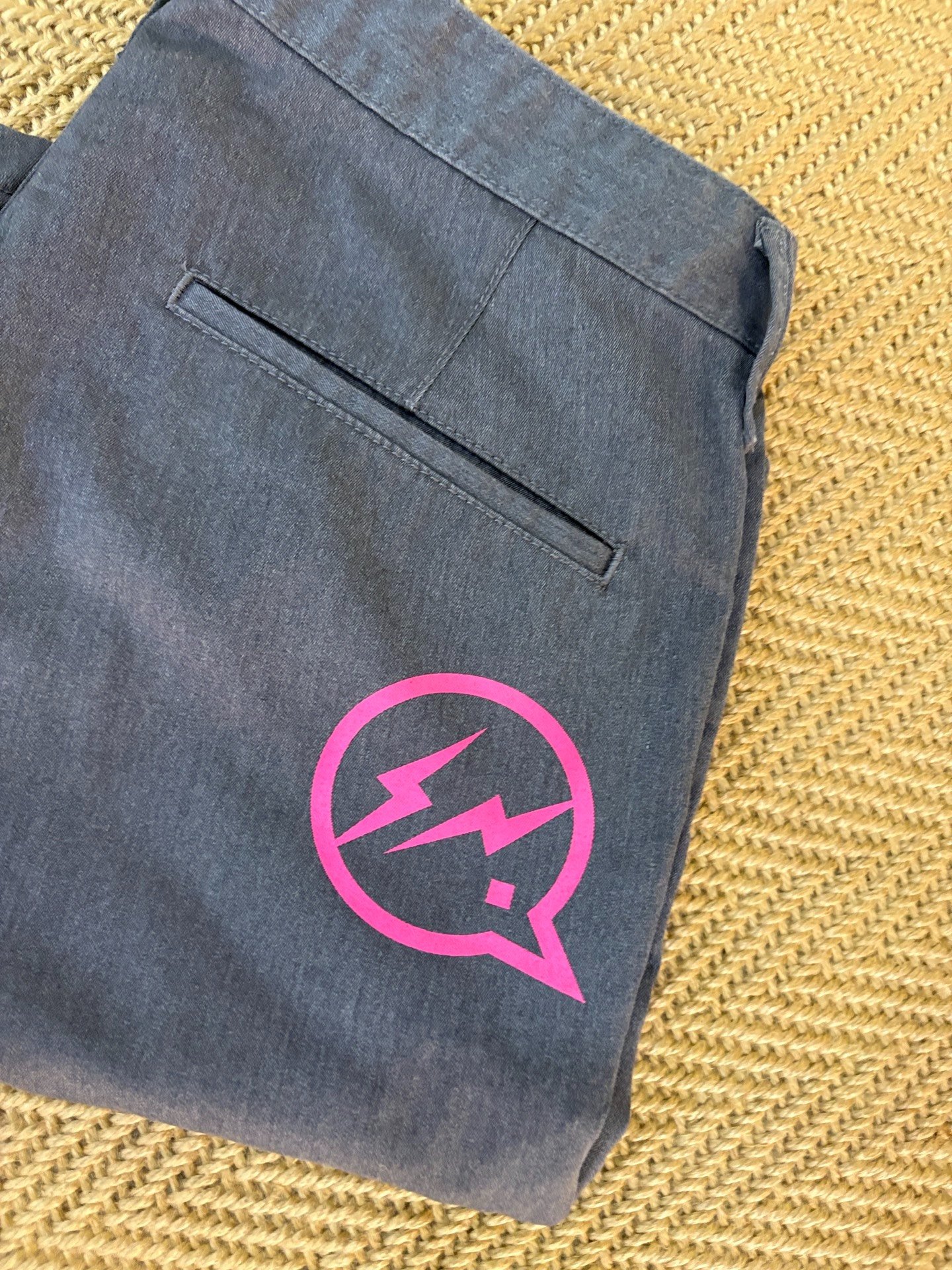 Denim by Vanquish & Fragment Pink Sparkle Shorts — back