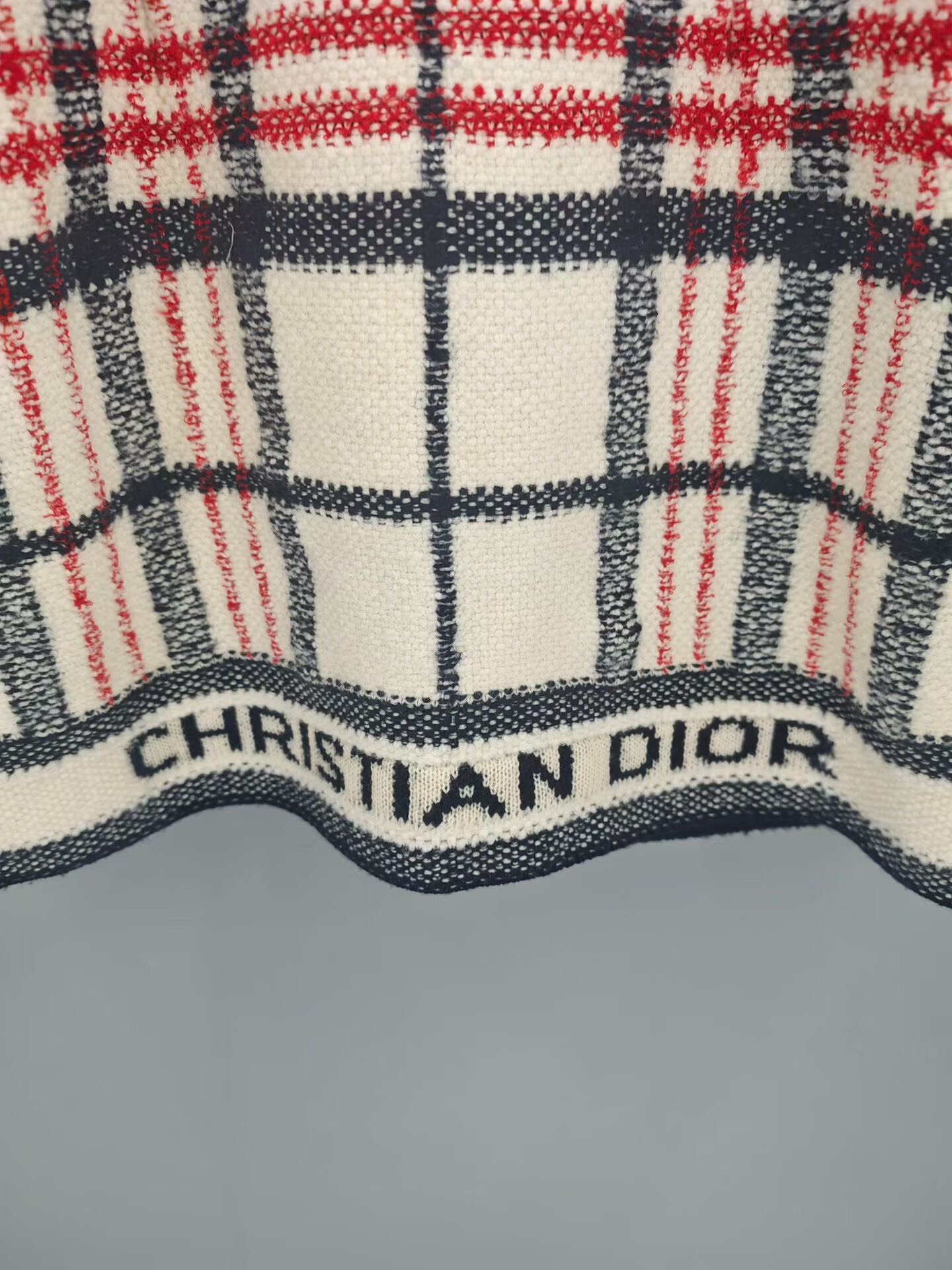 Dior Women's Plaid Knit Camisole Dress — detail