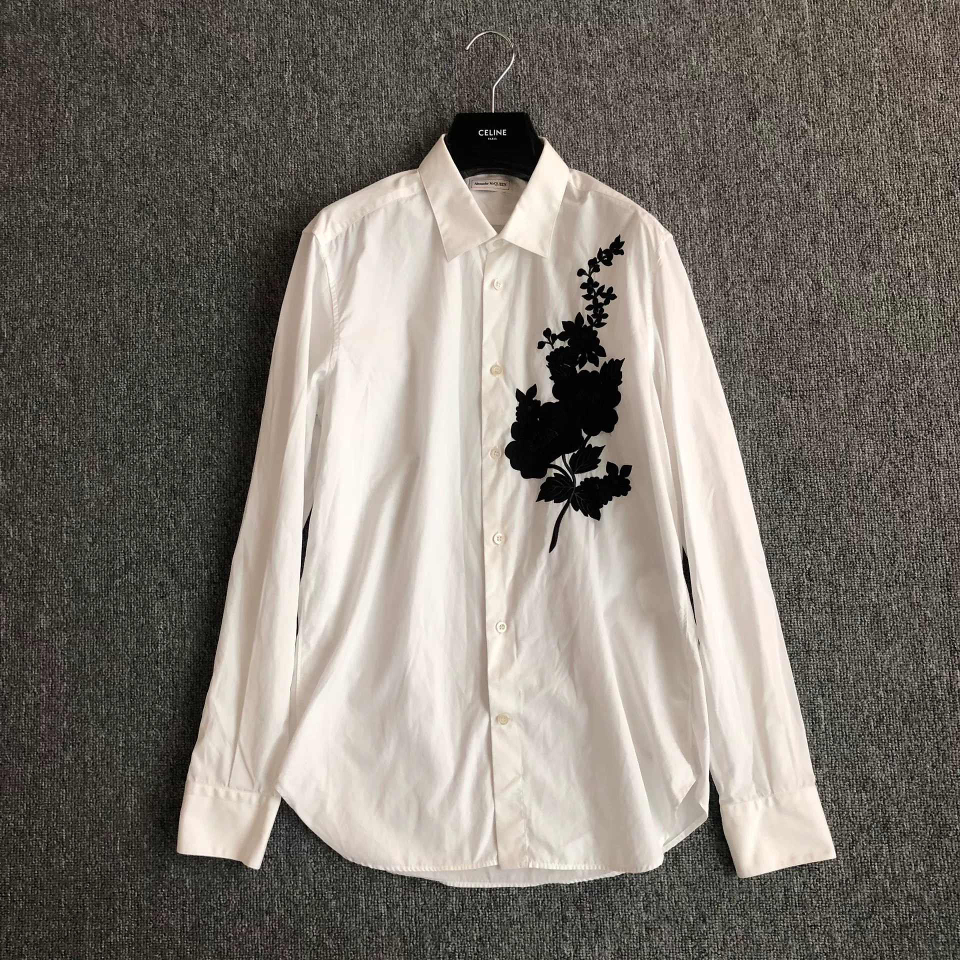 Alexander McQueen Floral Embroidery Shirt