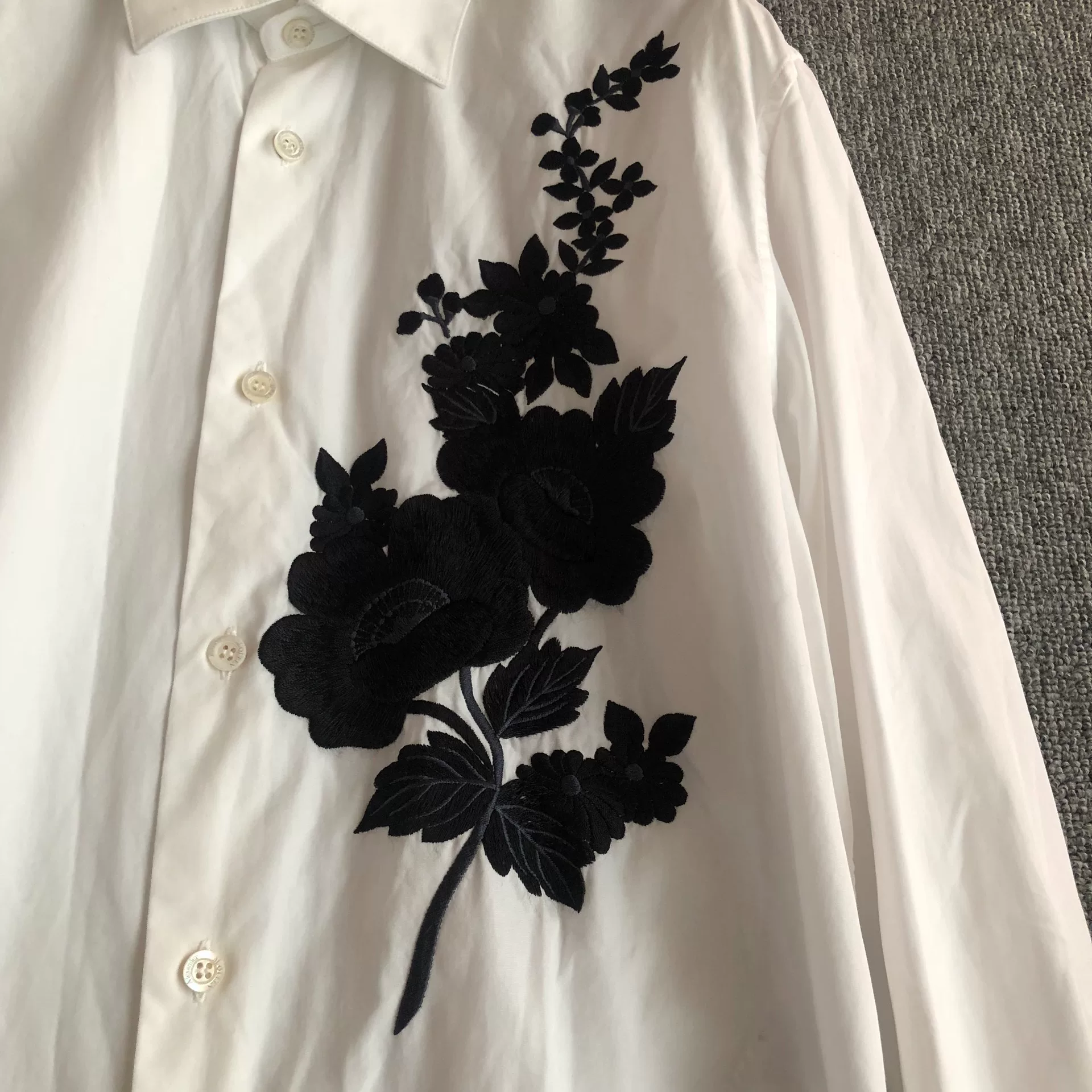 Alexander McQueen Floral Embroidery Shirt — front