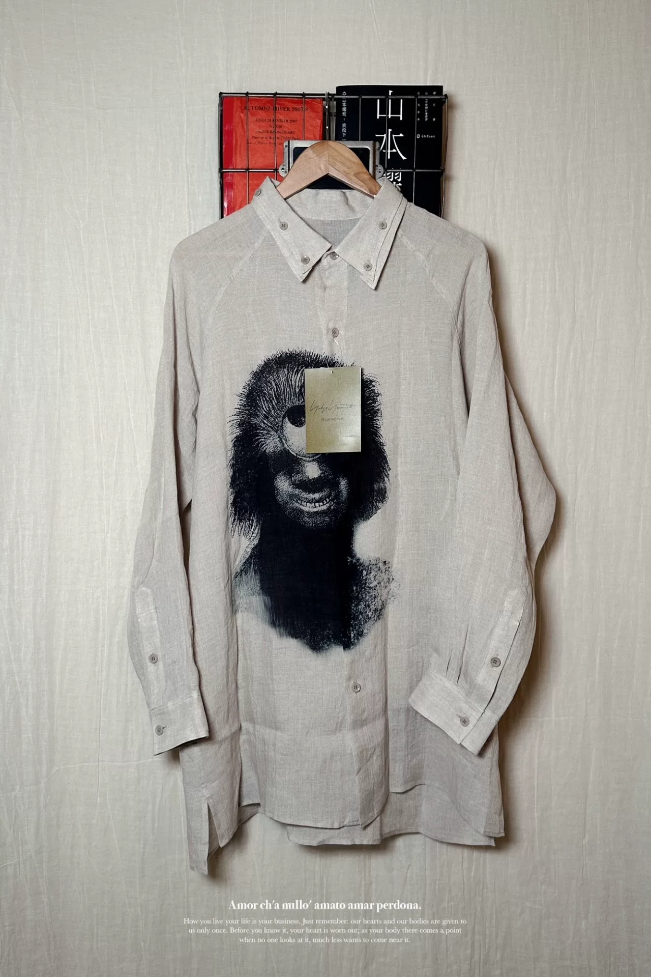 Yohji Yamamoto 24SS Cyclops Linen Shirt — detail