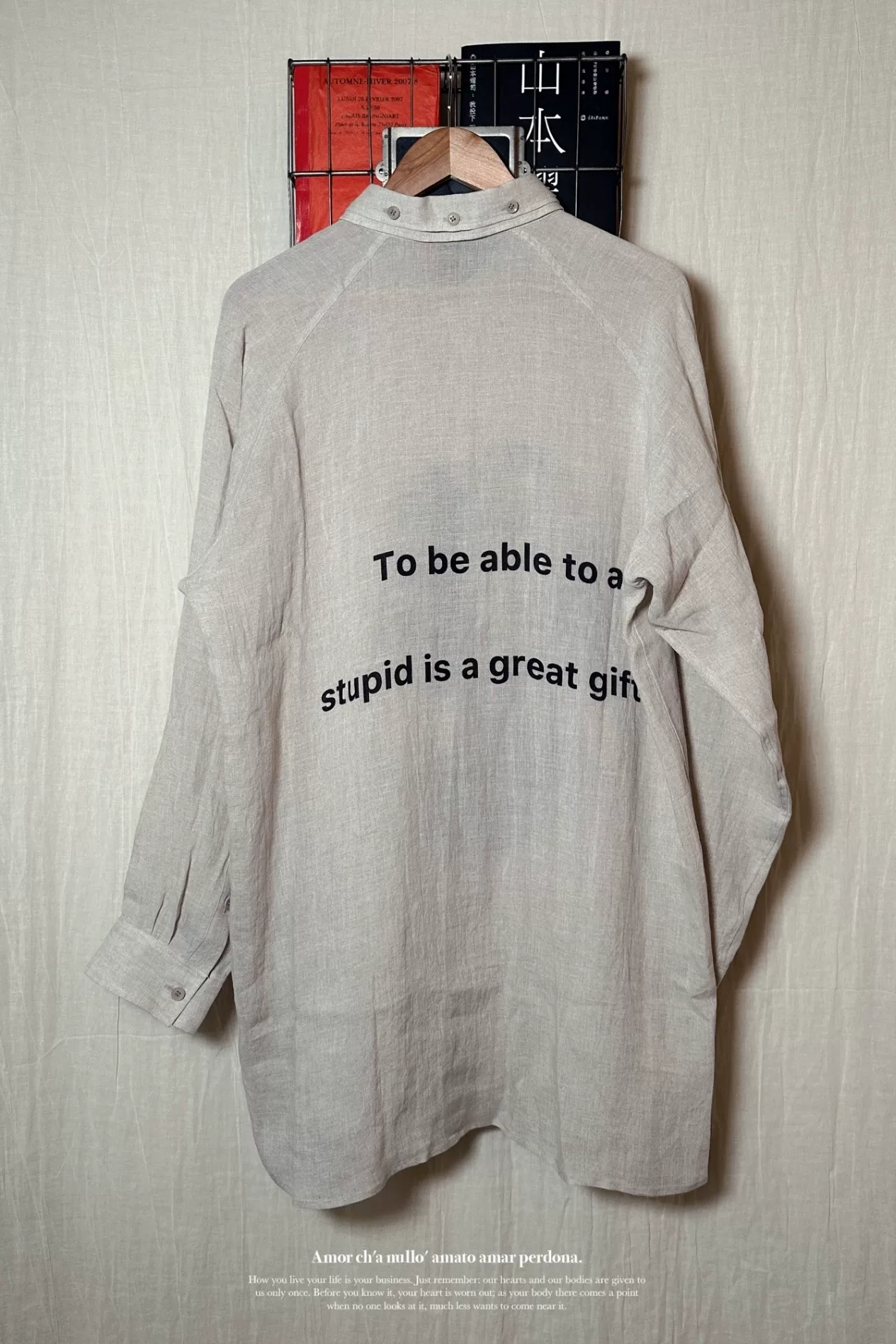 Yohji Yamamoto 24SS Cyclops Linen Shirt — back
