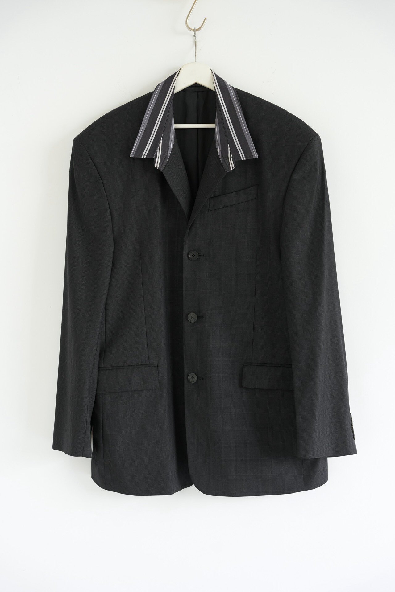 Balenciaga 21ss Striped Cuban Collar Suit