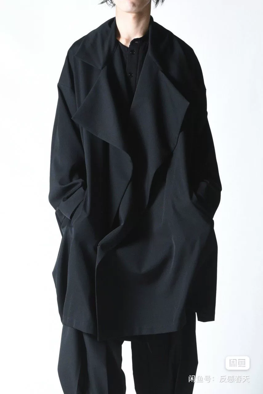 Yohji Yamamoto 21AW Pleated Wool Coat