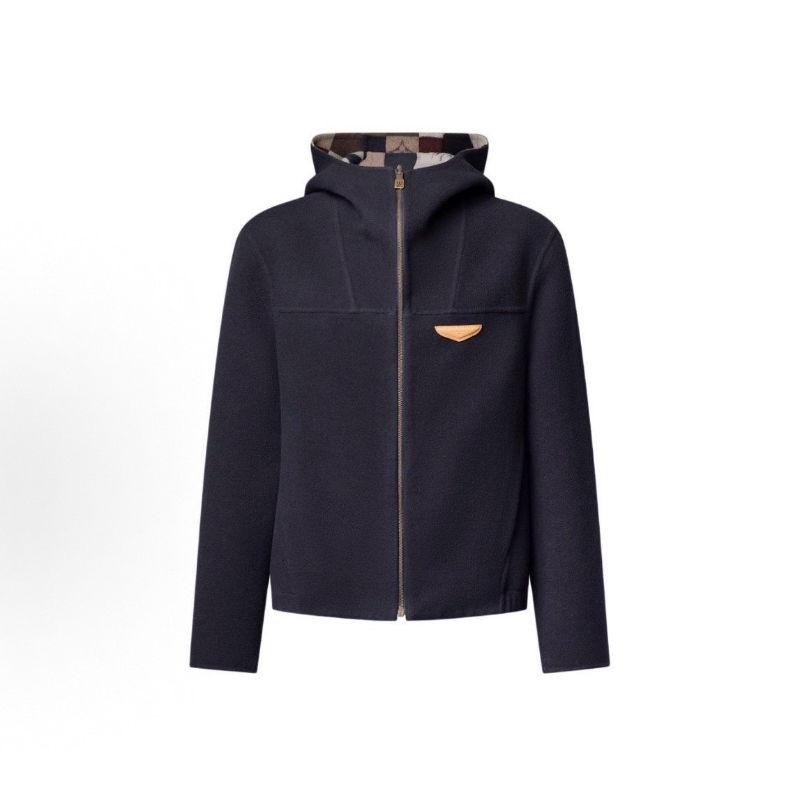 Louis Vuitton SS26 Checkered Hooded Wool Jacket