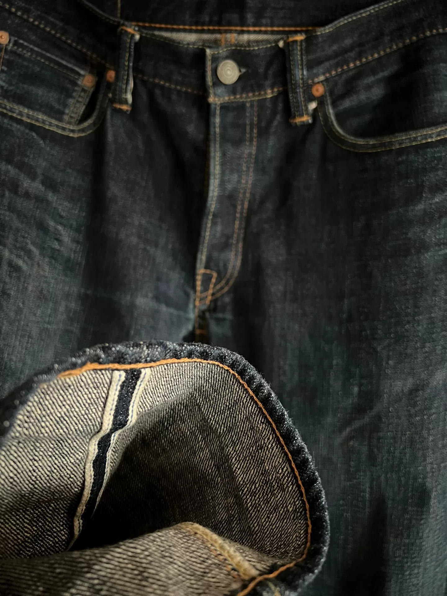 Pure Blue Japan Straight Selvedge Jeans — back
