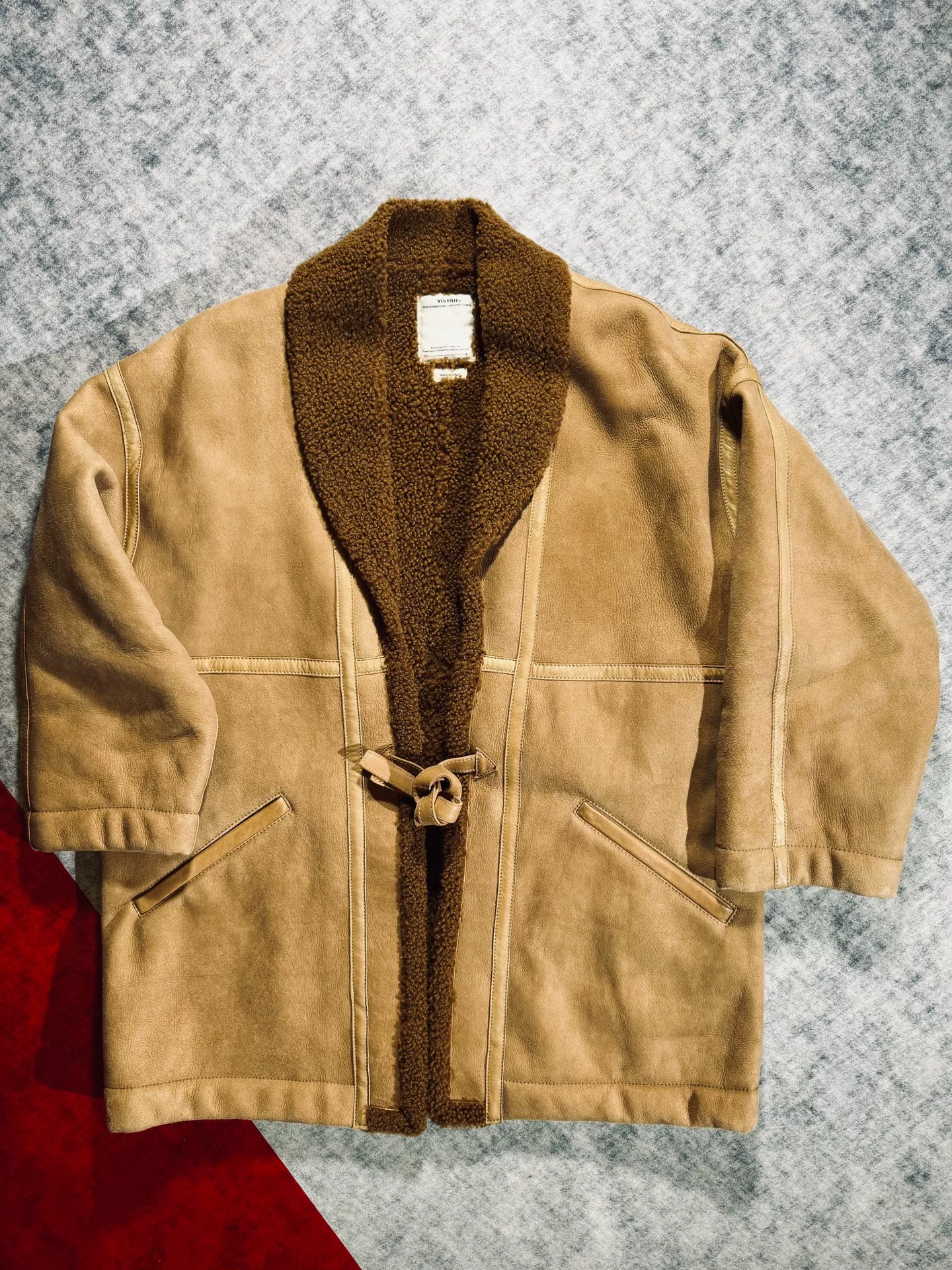 Visvim Sanjuro GI Shearling Kimono Coat