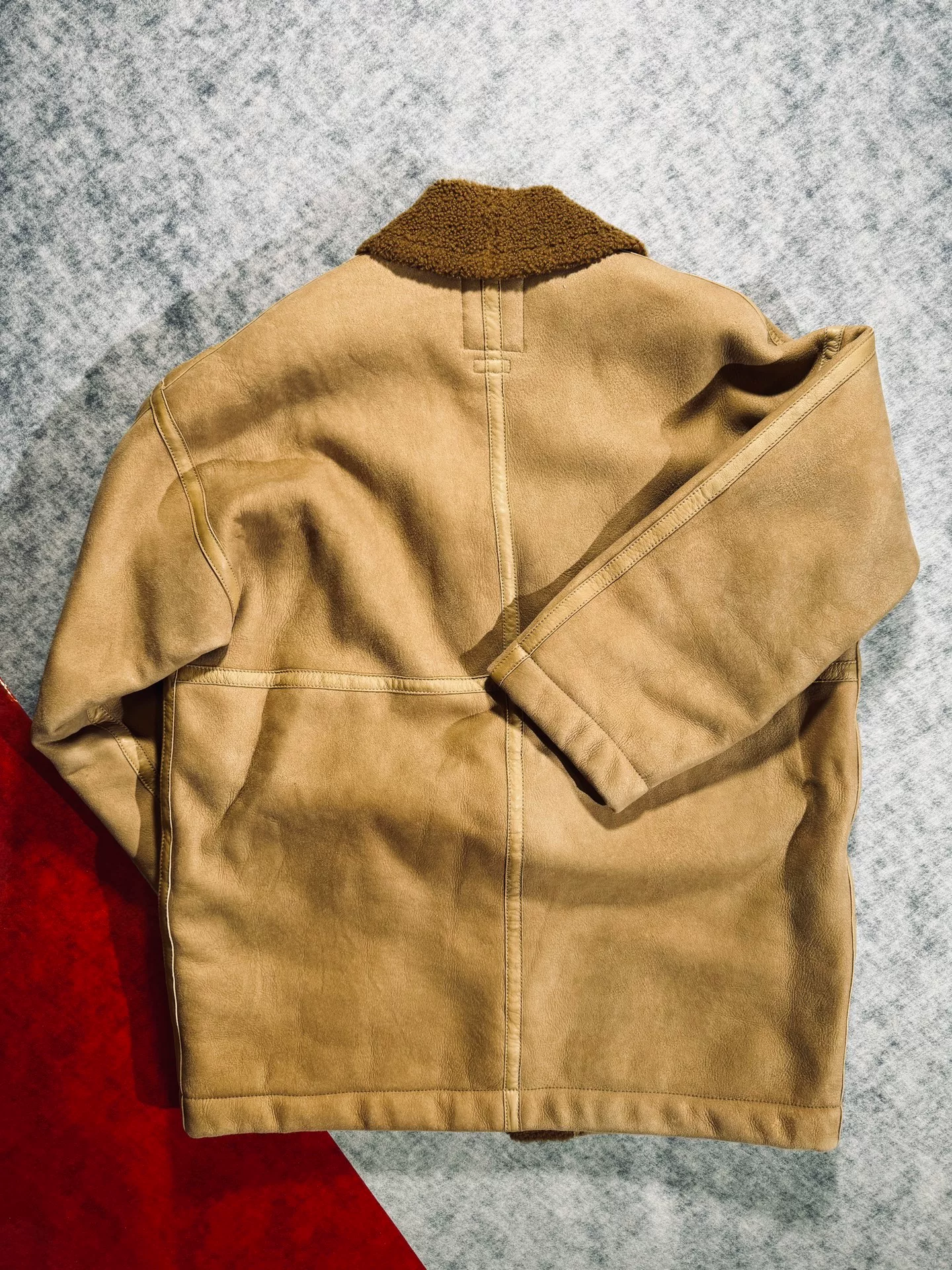 Visvim Sanjuro GI Shearling Kimono Coat — front