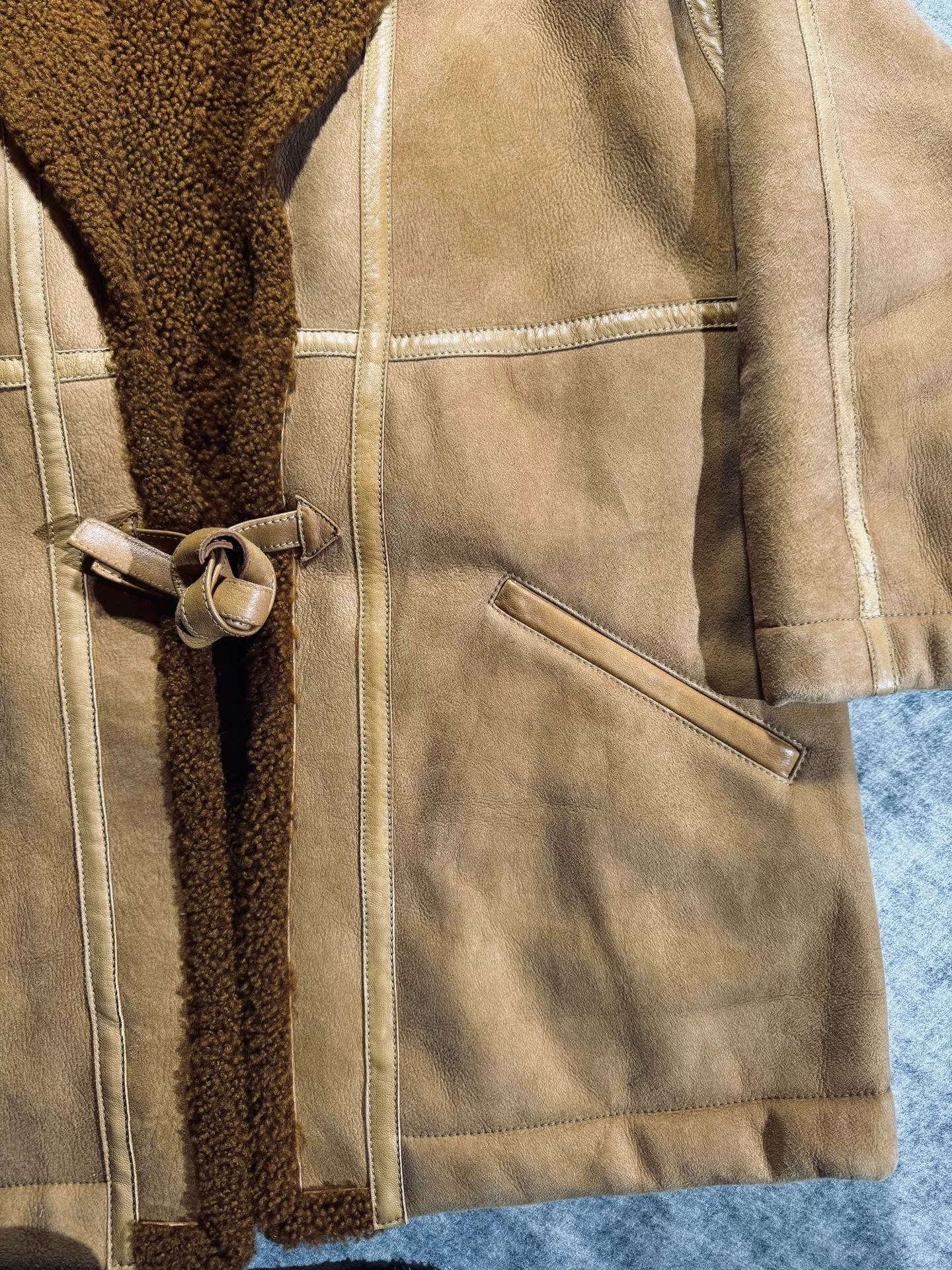 Visvim Sanjuro GI Shearling Kimono Coat — back