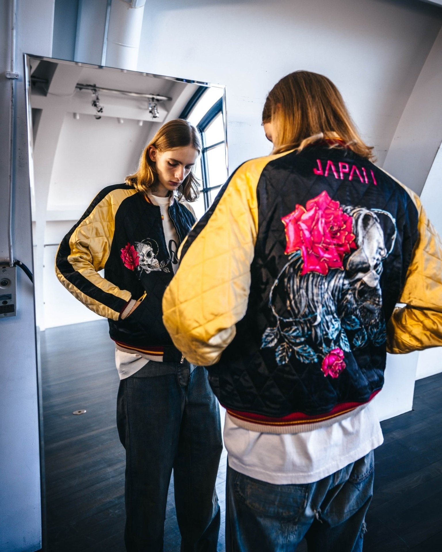 Yohji Yamamoto x St. Michael Sukajan Jacket — label