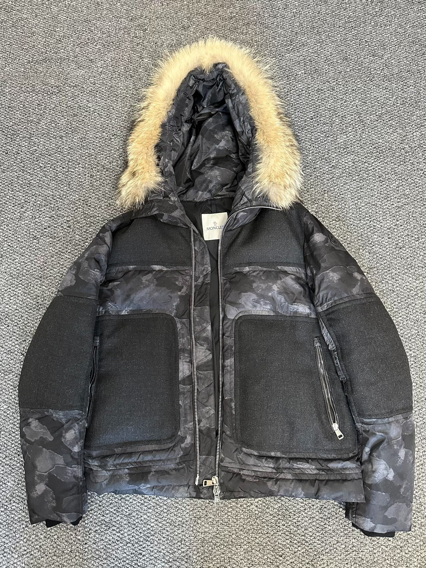 Moncler Size 5 Wolf Fur Down Jacket