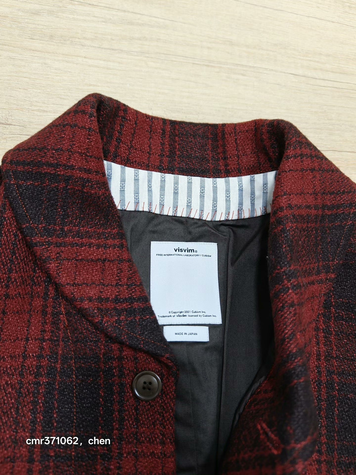 VISVIM 16AW MCKINLEY JKT BUFFALO CHECK — label