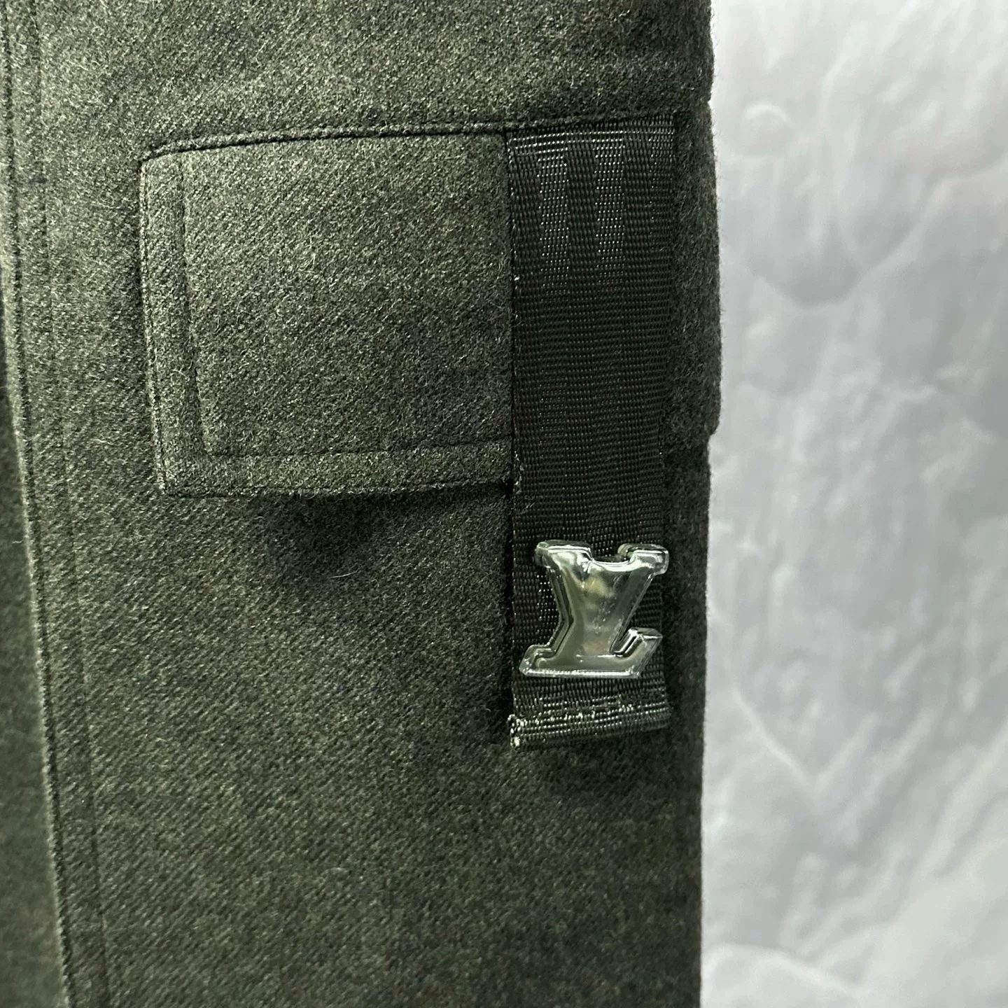 Louis Vuitton SS24 Logo Wool Cargo Pants — detail