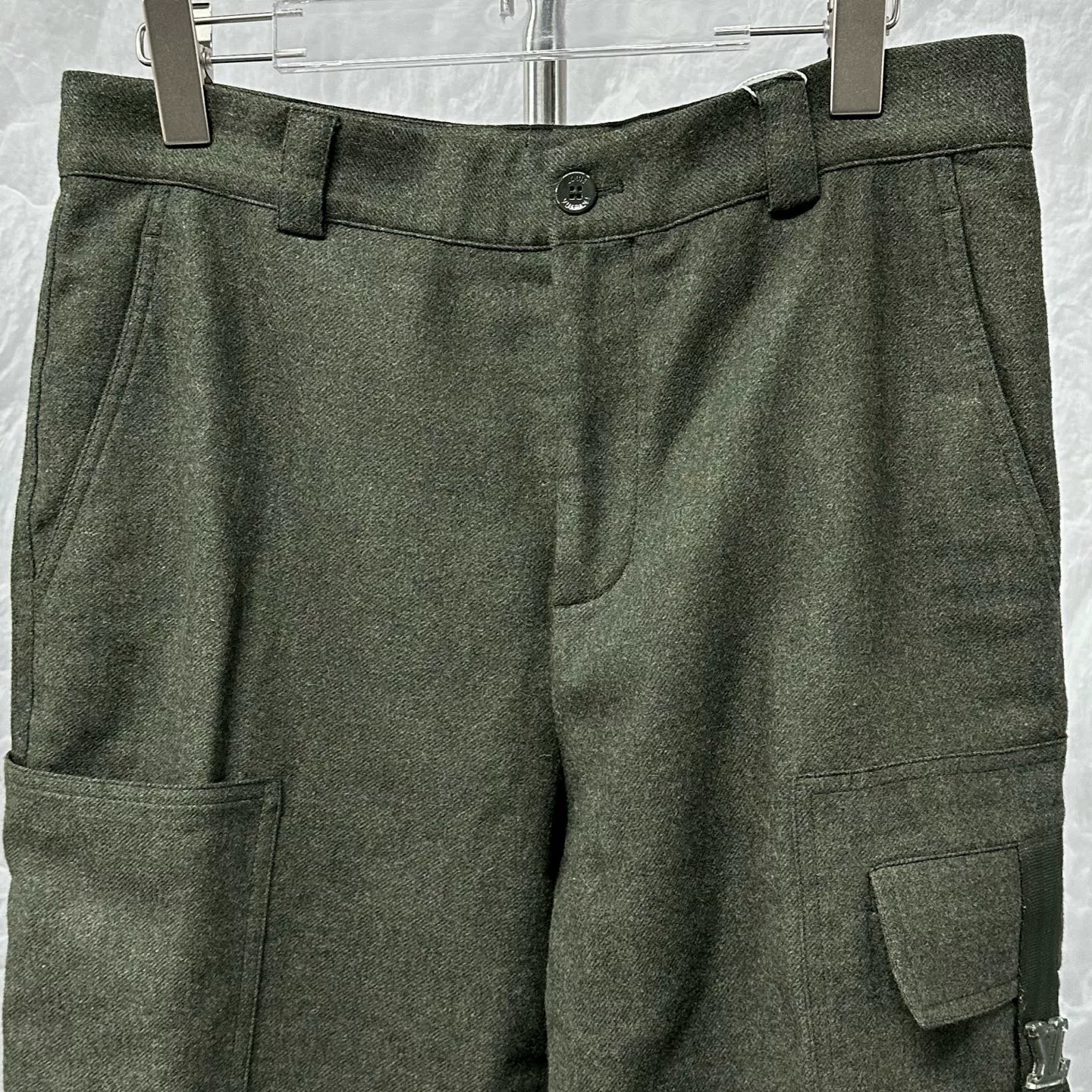 Louis Vuitton SS24 Logo Wool Cargo Pants — front