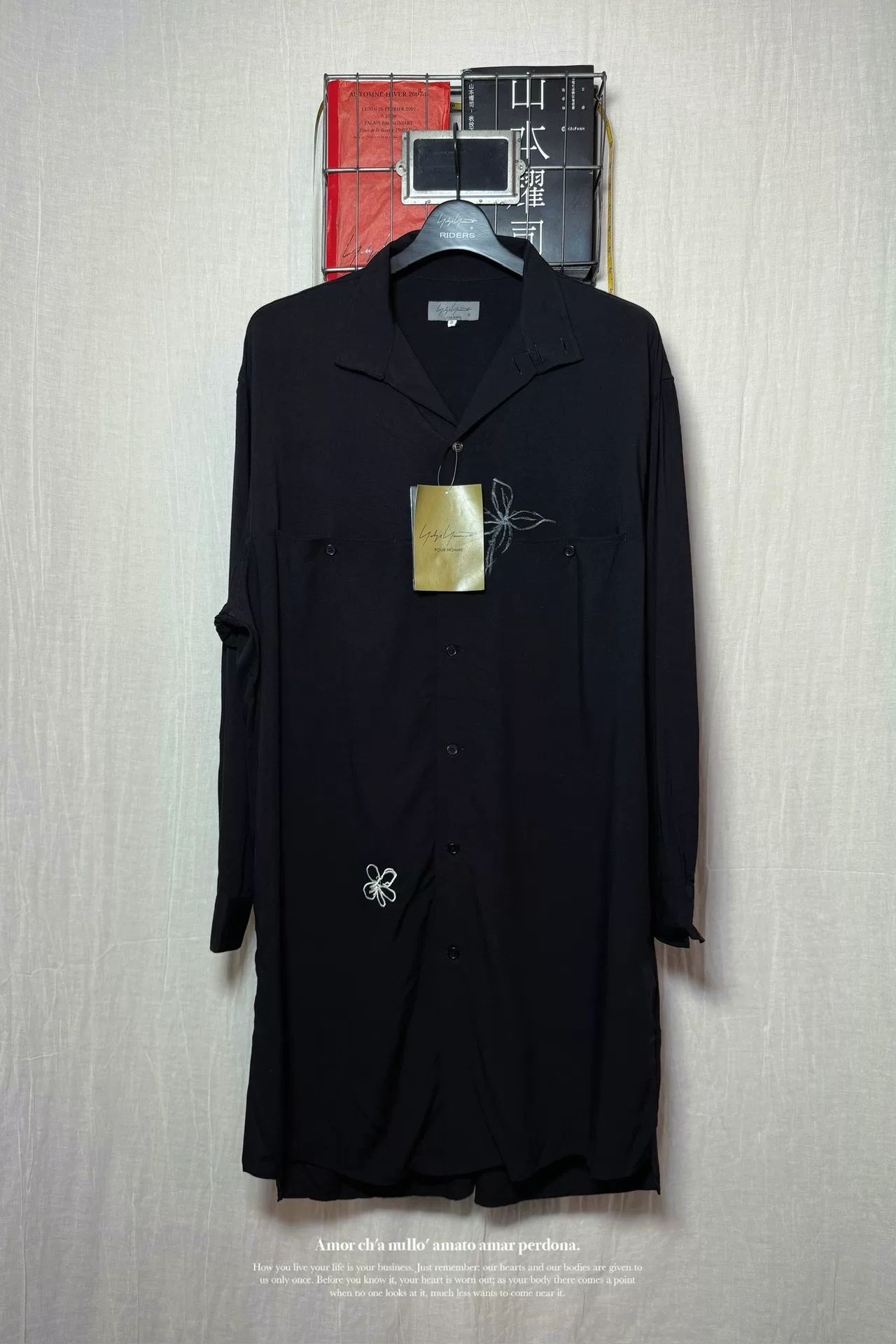 Yohji Yamamoto 23ss Floral Shirt — detail