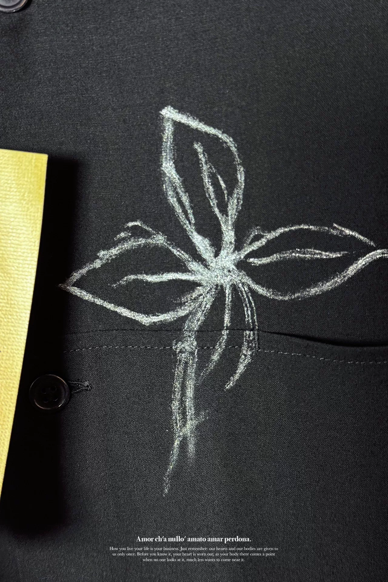 Yohji Yamamoto 23ss Floral Shirt — label