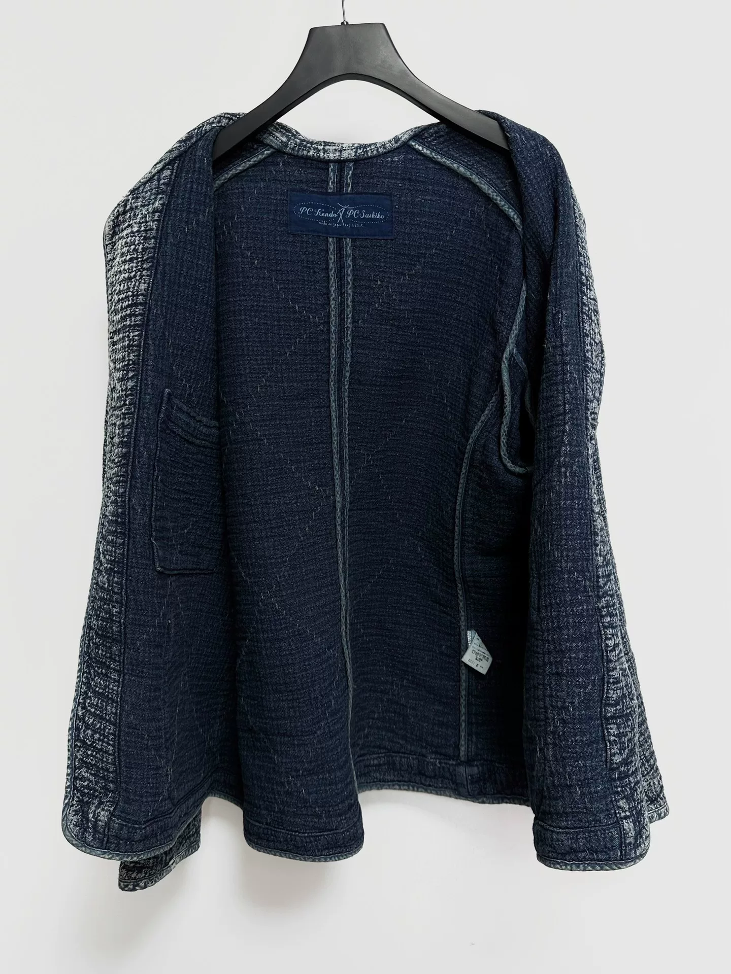 PORTER CLASSIC Kendo Indigo Sashiko Jacket — detail