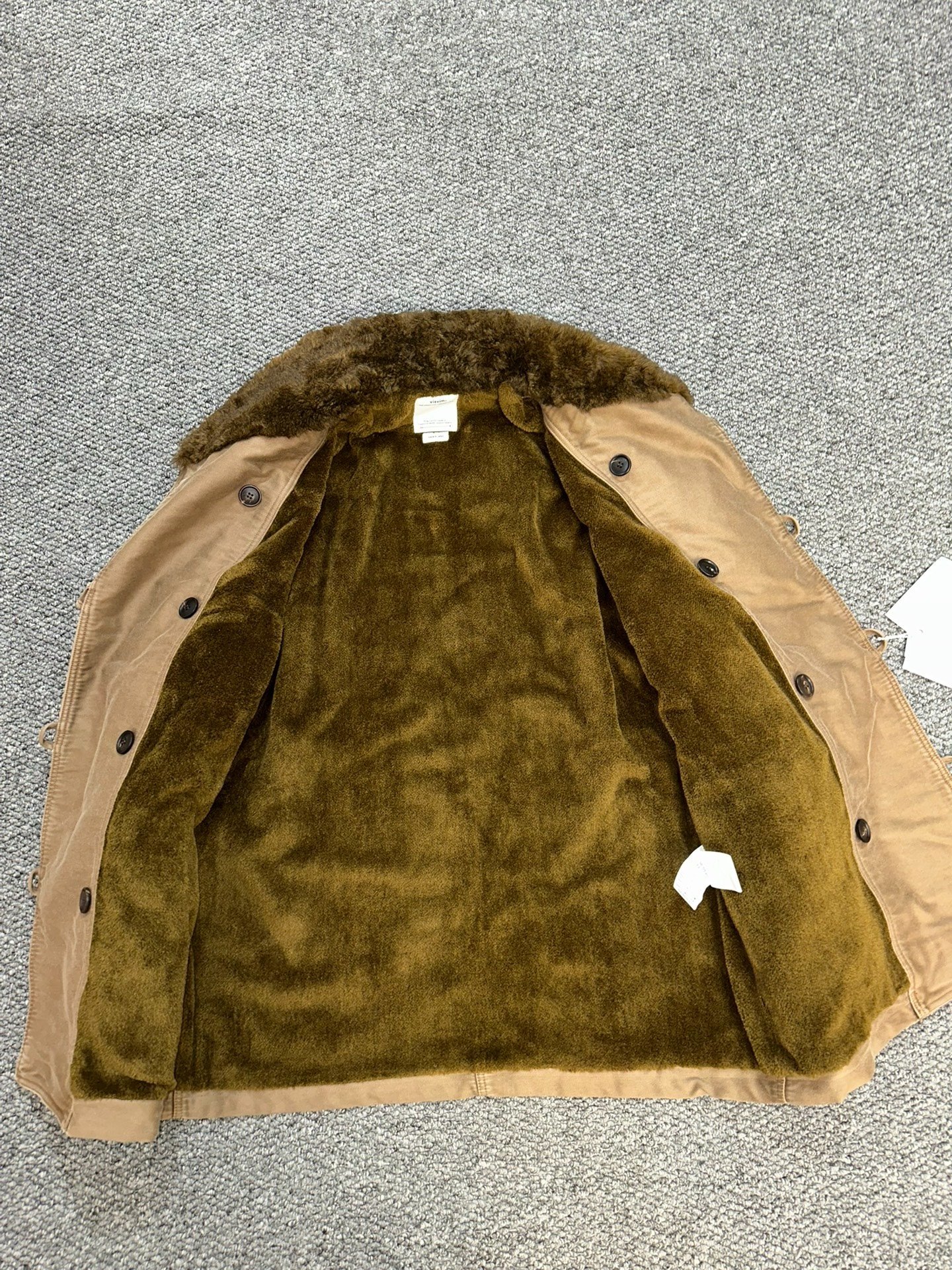 visvim furlong coat — detail