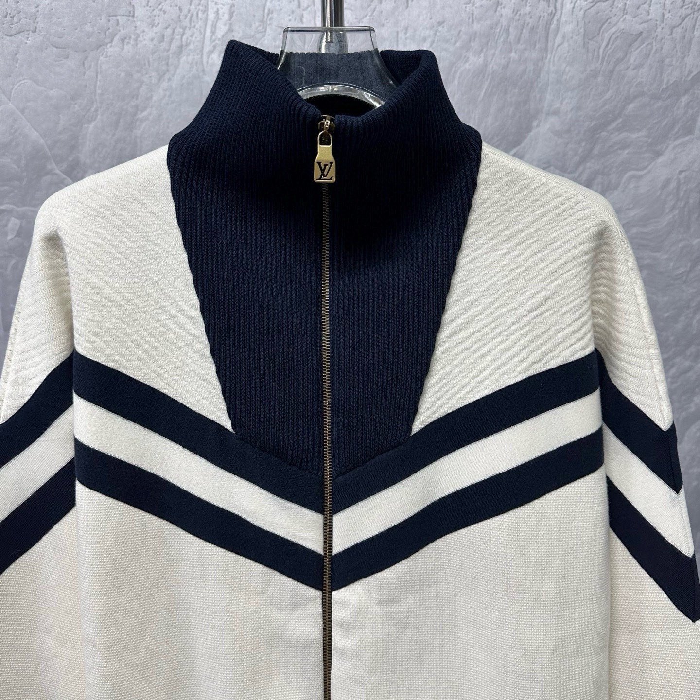 Louis Vuitton FW24 Stripe Zip Knit Jacket — front