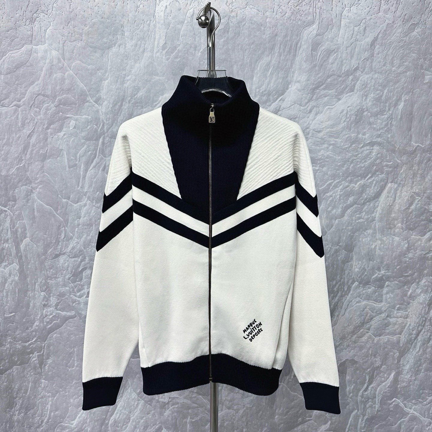 Louis Vuitton FW24 Stripe Zip Knit Jacket