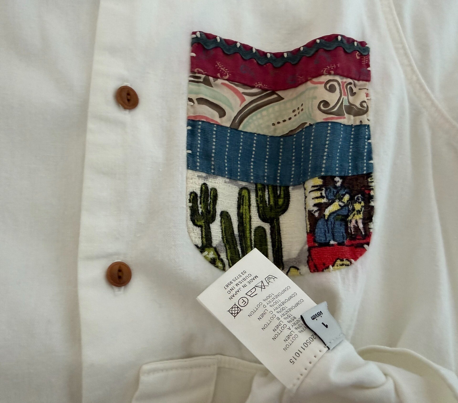 VISVIM LUNGTA B.D.WOVEN POCKET L/S — back