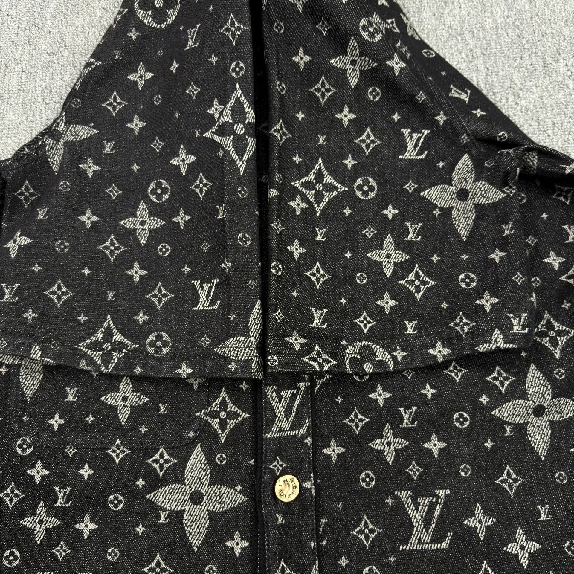 Louis Vuitton Monogram Black Short-Sleeve Shirt — back